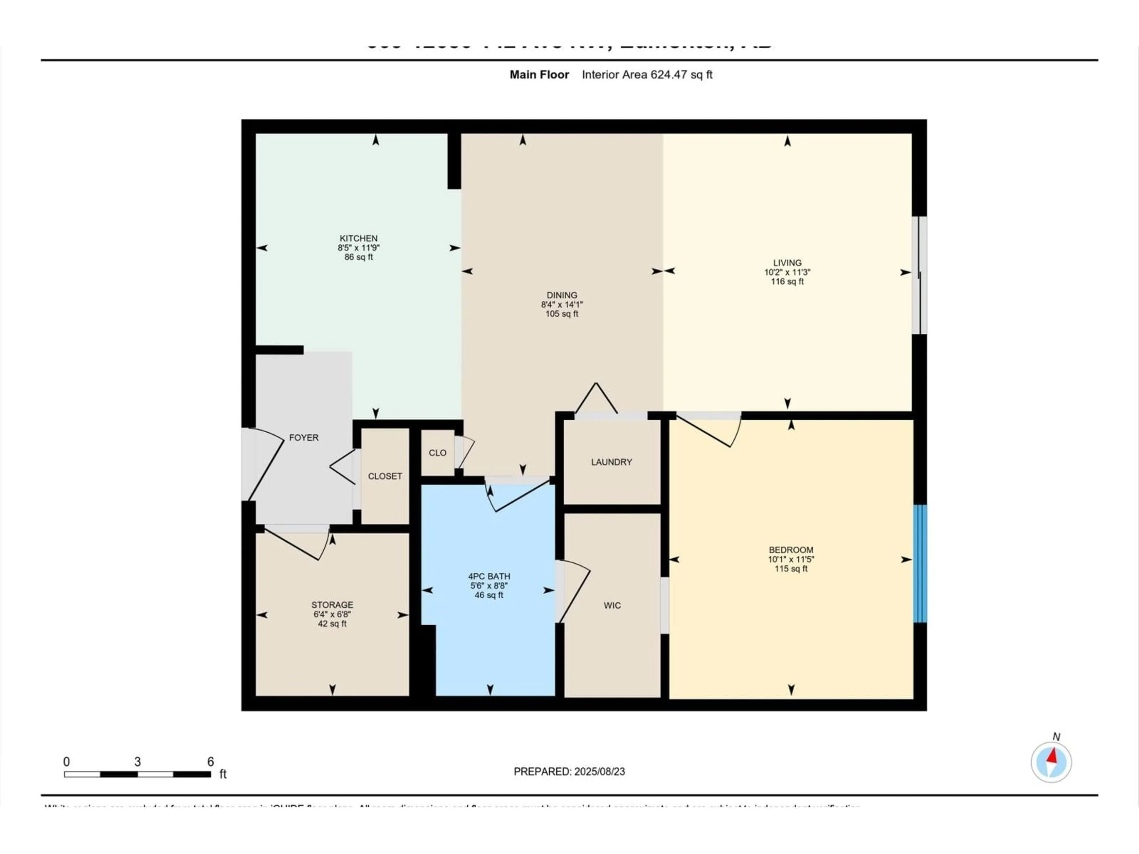 Floor plan for #309 - 12650 142 AV, Edmonton Alberta T5X0J4