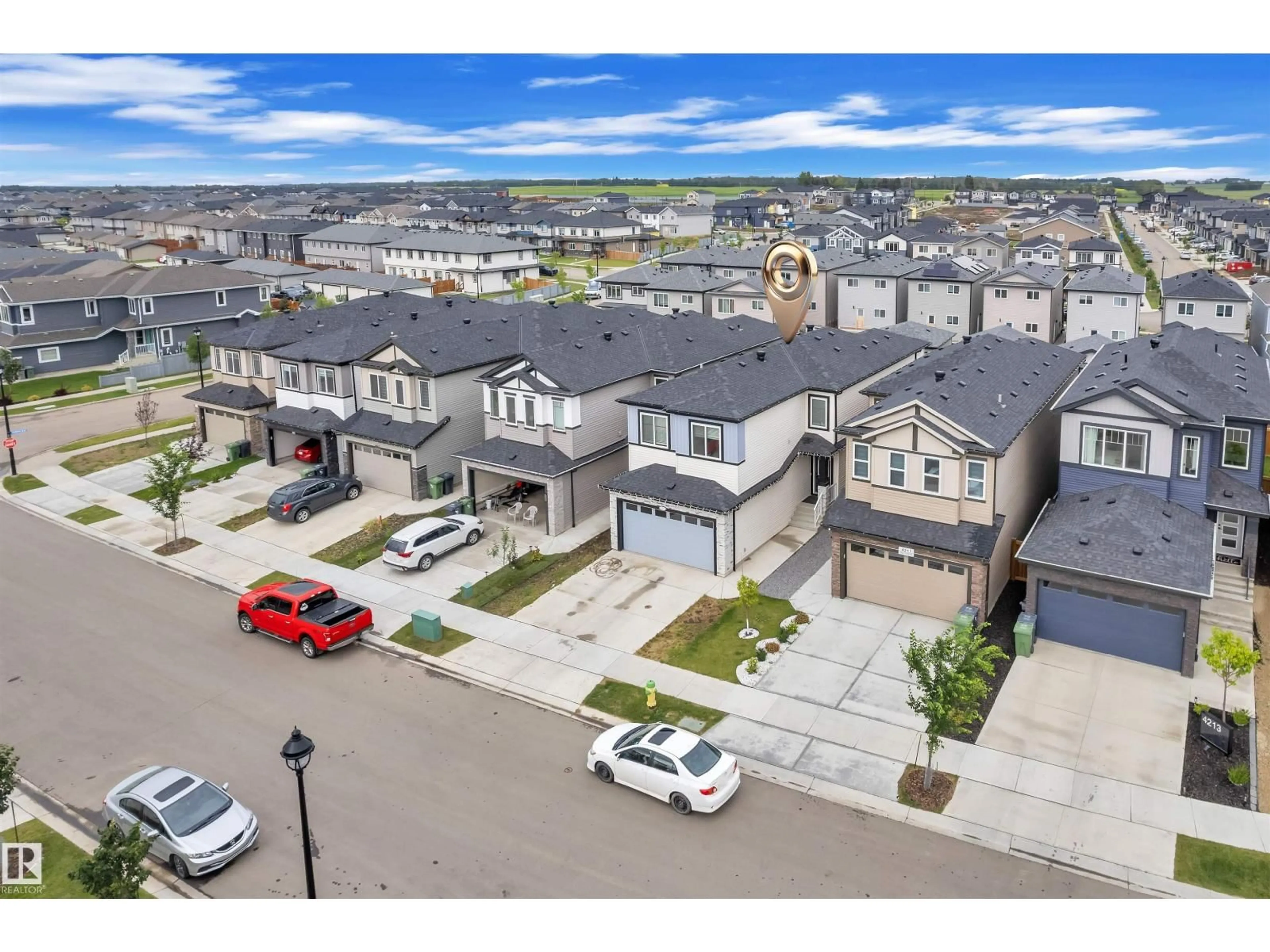 A pic from outside/outdoor area/front of a property/back of a property/a pic from drone, street for 4209 38A ST, Beaumont Alberta T4X2Z6