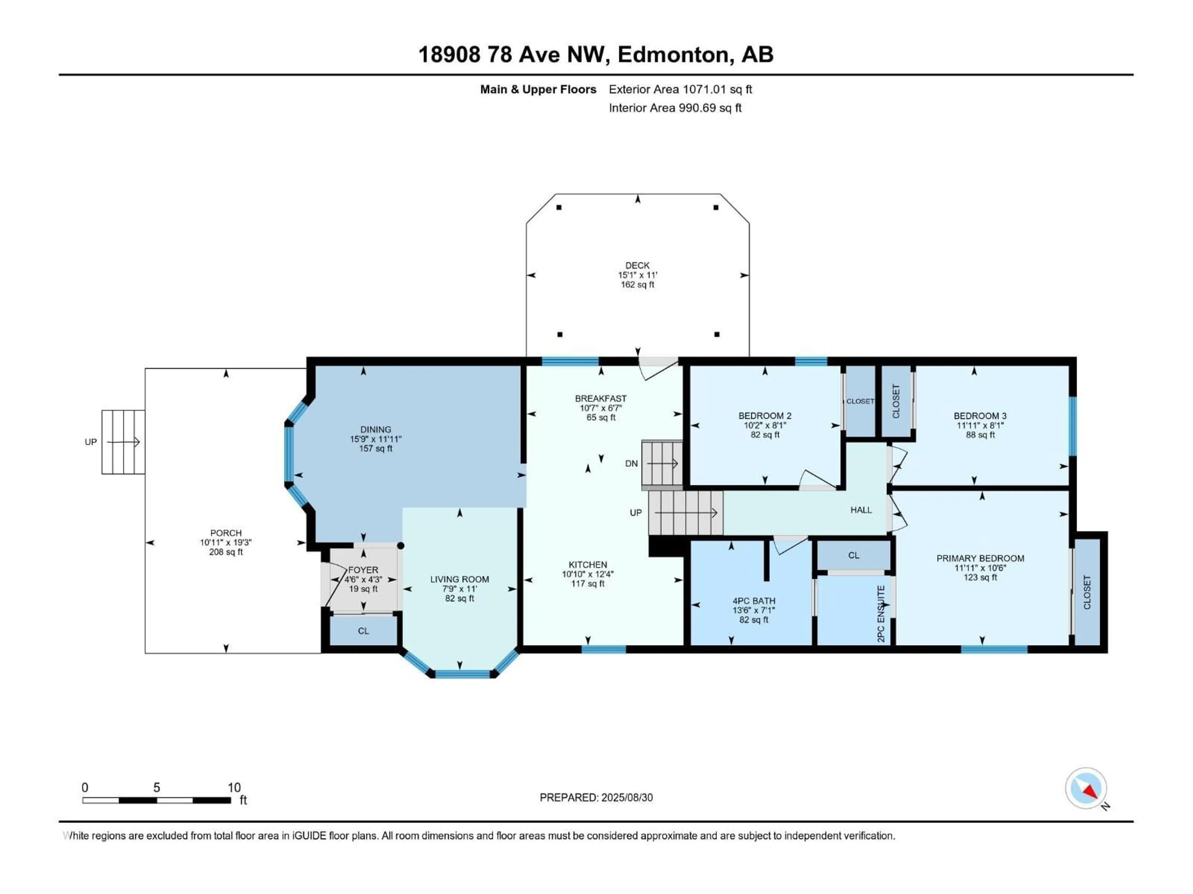 Floor plan for 18908 78 AV, Edmonton Alberta T5T5J2