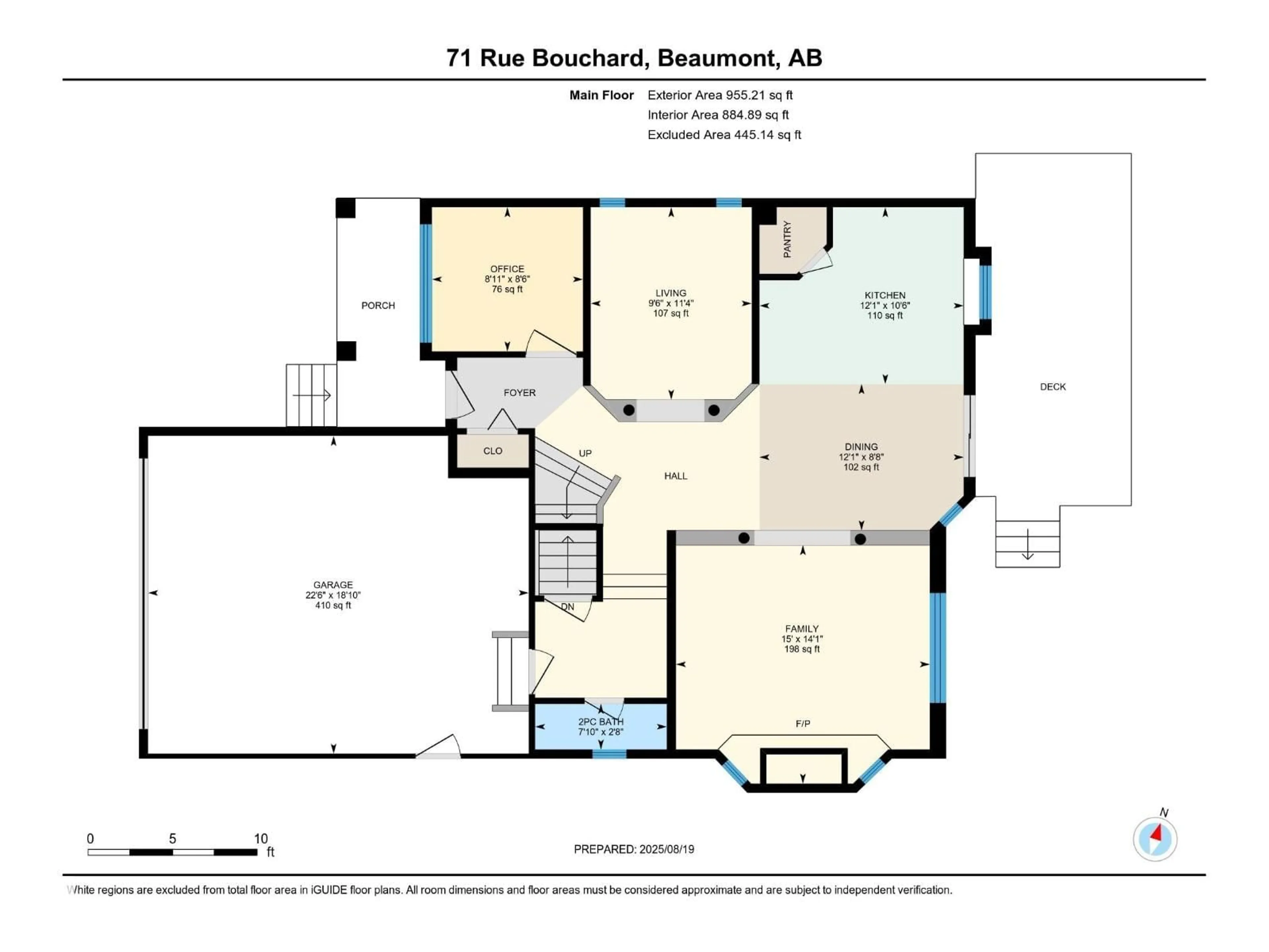Floor plan for 71 RUE BOUCHARD, Beaumont Alberta T4X1N7