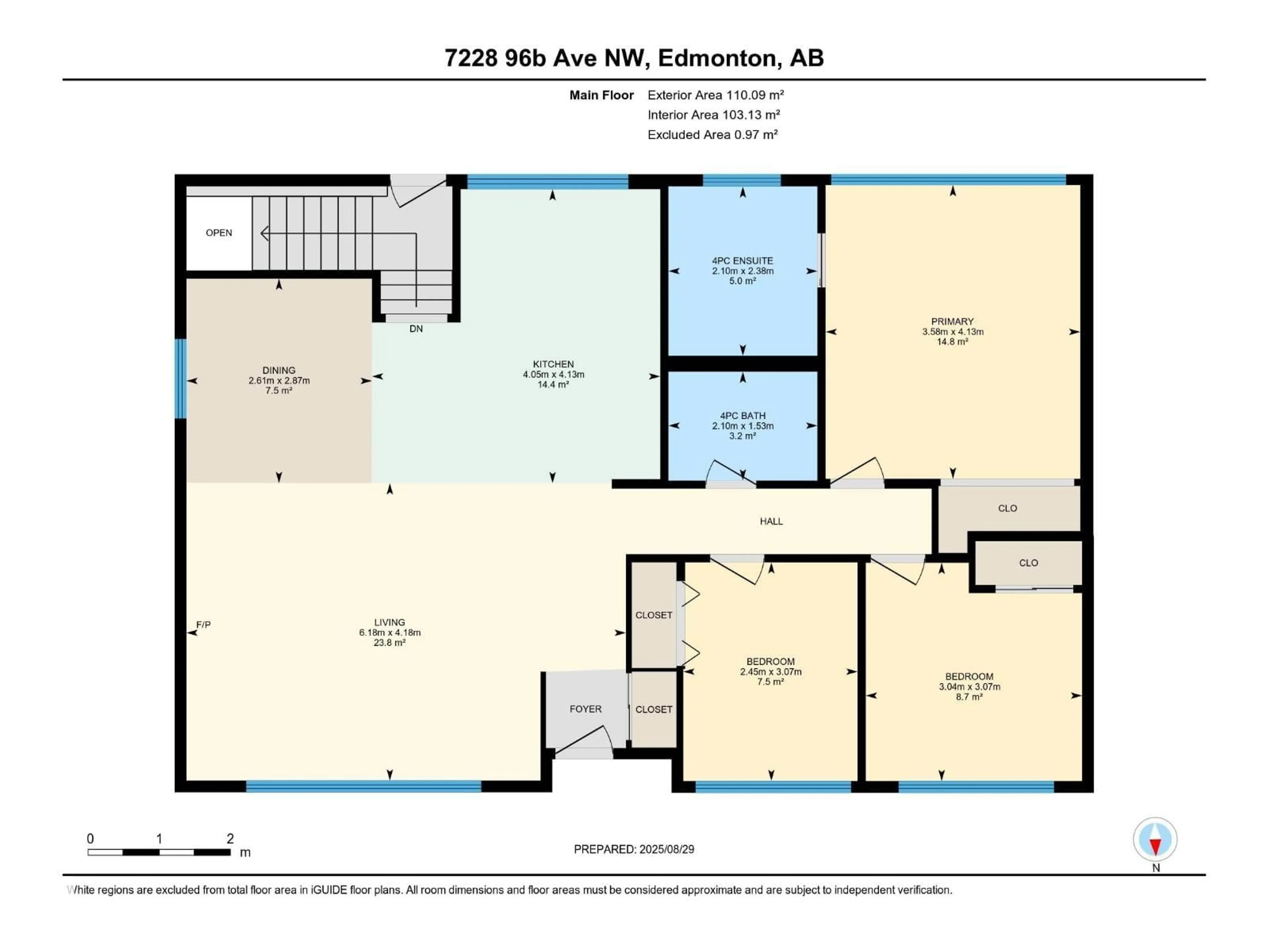Floor plan for NW - 7228 96B AV, Edmonton Alberta T6B1C1