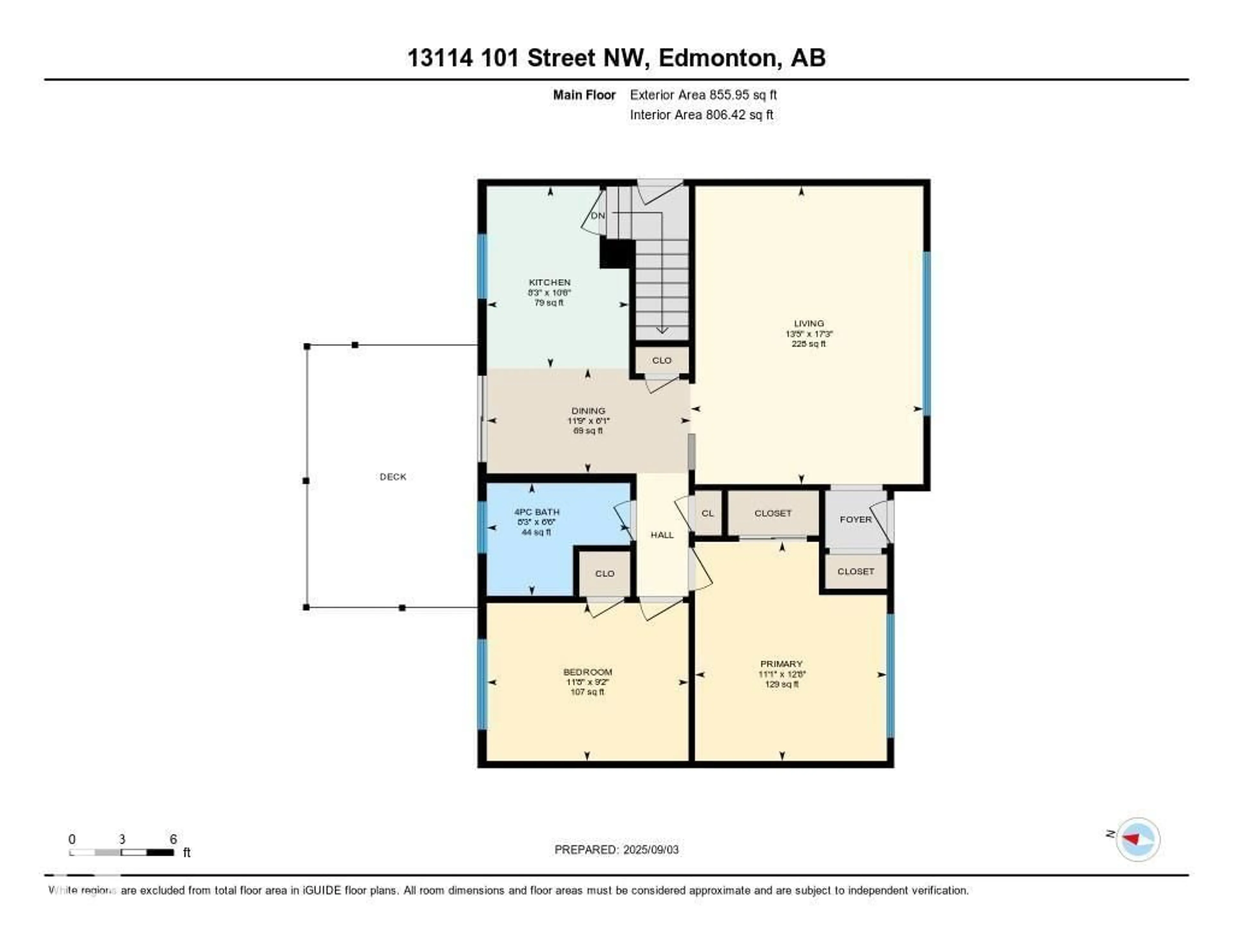 Floor plan for NW - 13114 101 ST, Edmonton Alberta T5E4E9