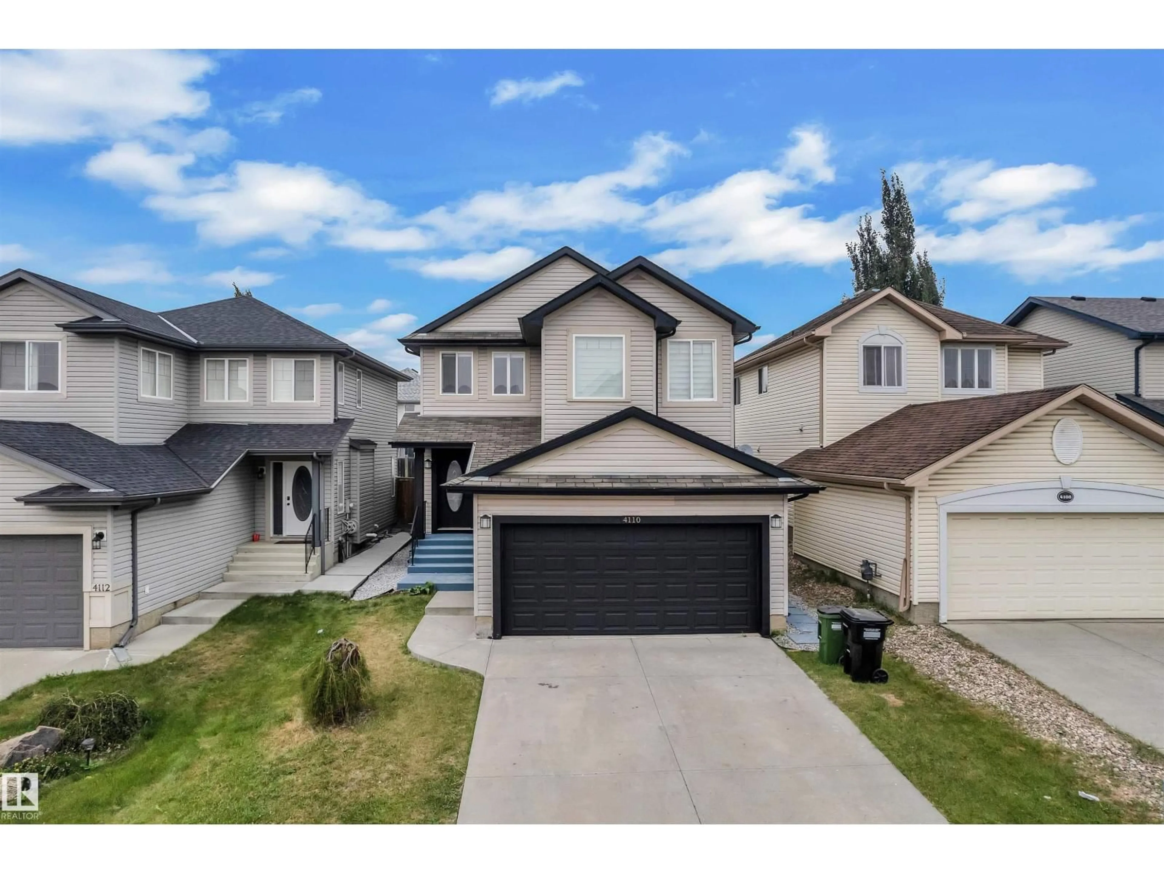 A pic from outside/outdoor area/front of a property/back of a property/a pic from drone, street for 4110 157A AV, Edmonton Alberta T5Y0A4