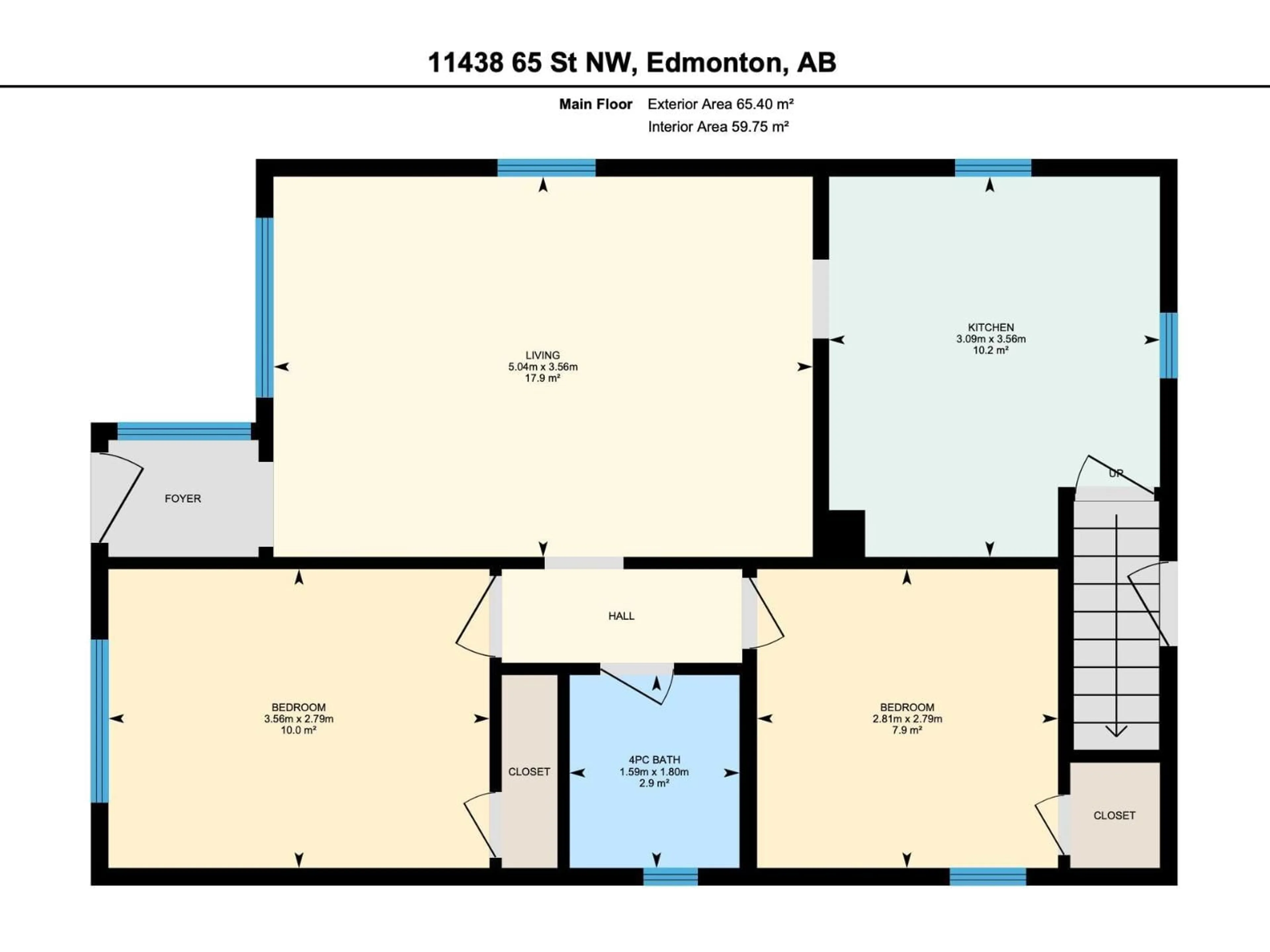 Floor plan for NW - 11438 65 ST, Edmonton Alberta T5W4K8