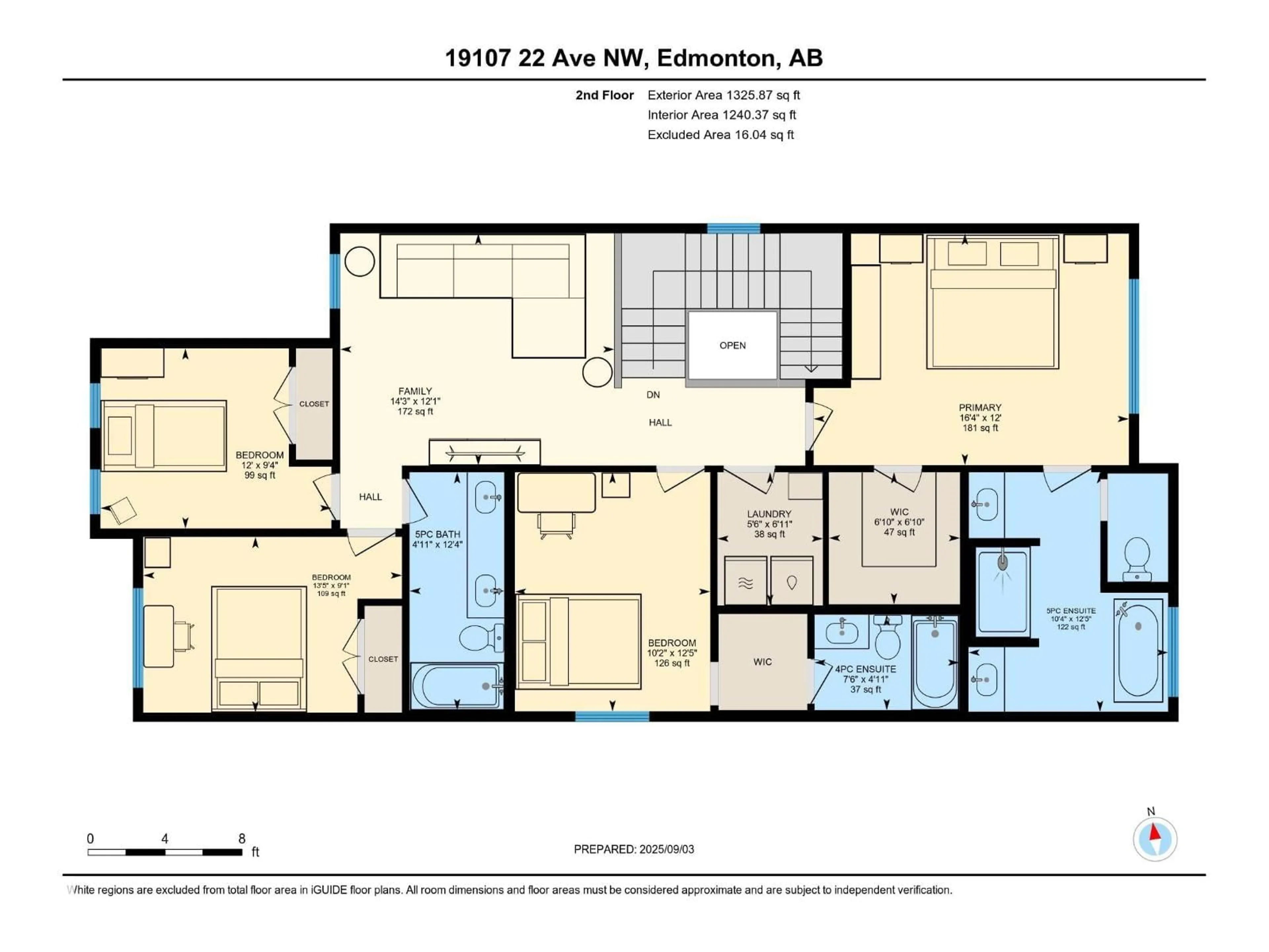 Floor plan for 19107 22 AV, Edmonton Alberta T6M1R1