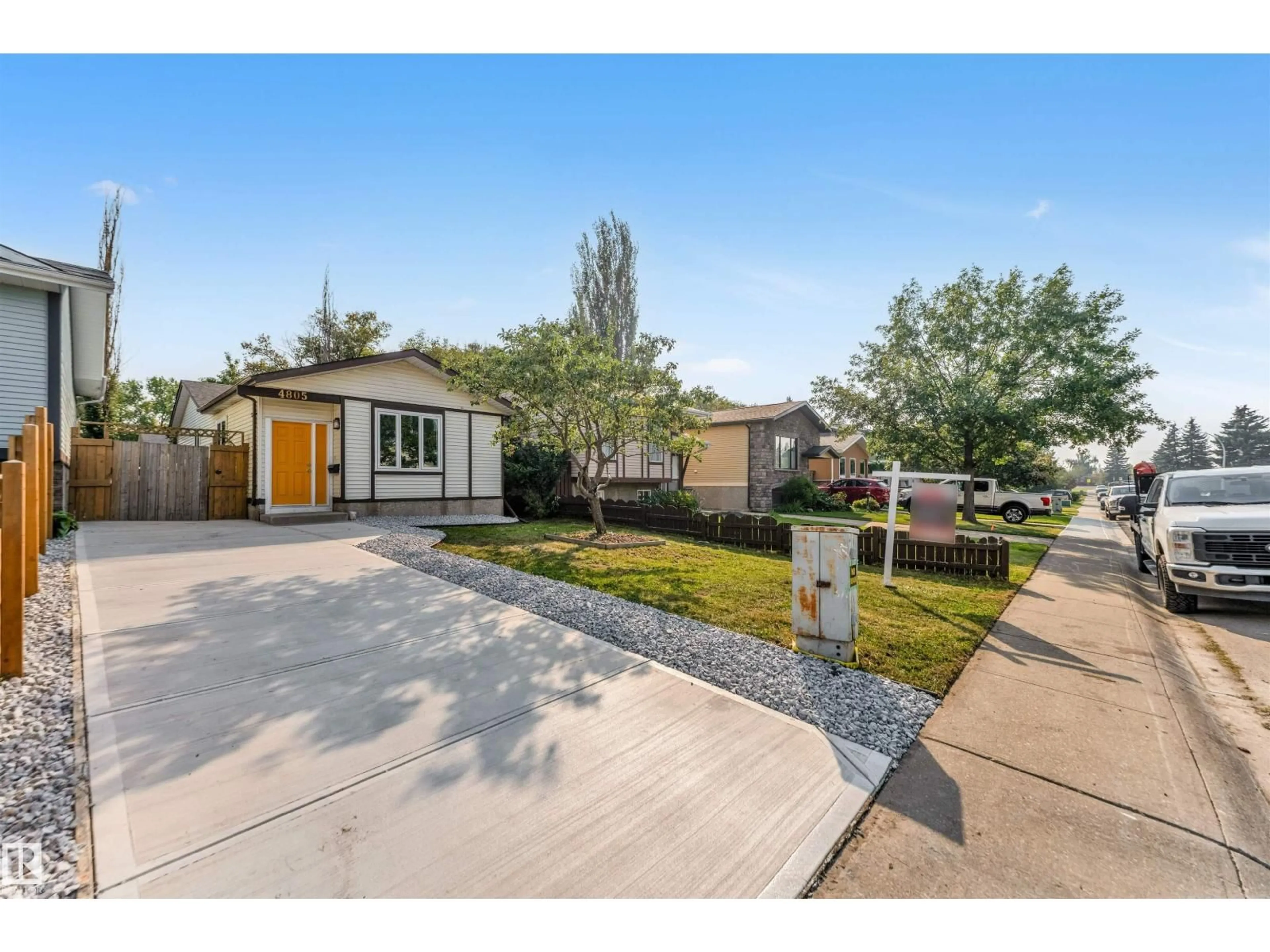 Home with vinyl exterior material, street for 4805 44 AVE, Beaumont Alberta T6X1G3