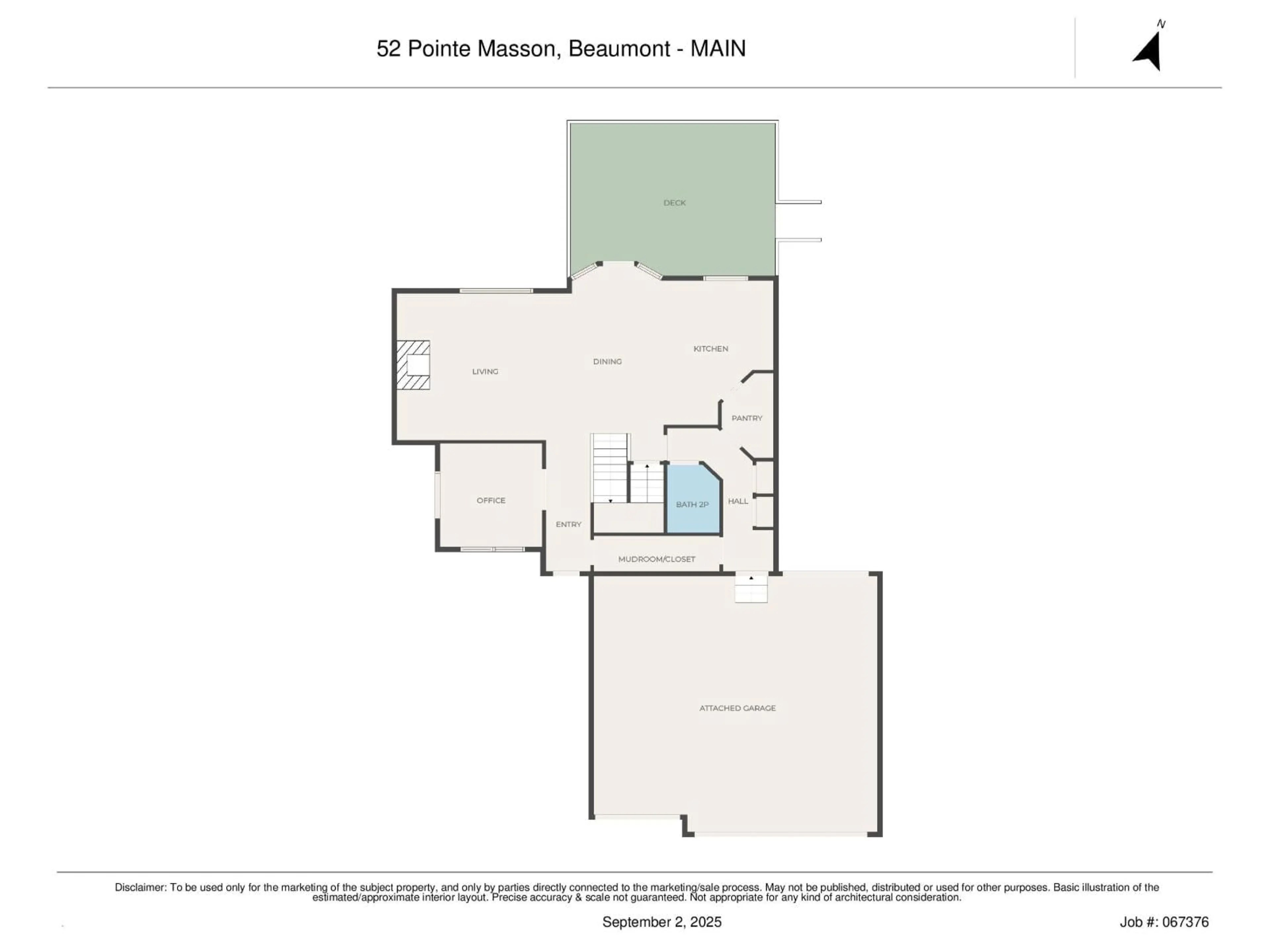 Floor plan for 52 POINTE MASSON, Beaumont Alberta T4X1S9