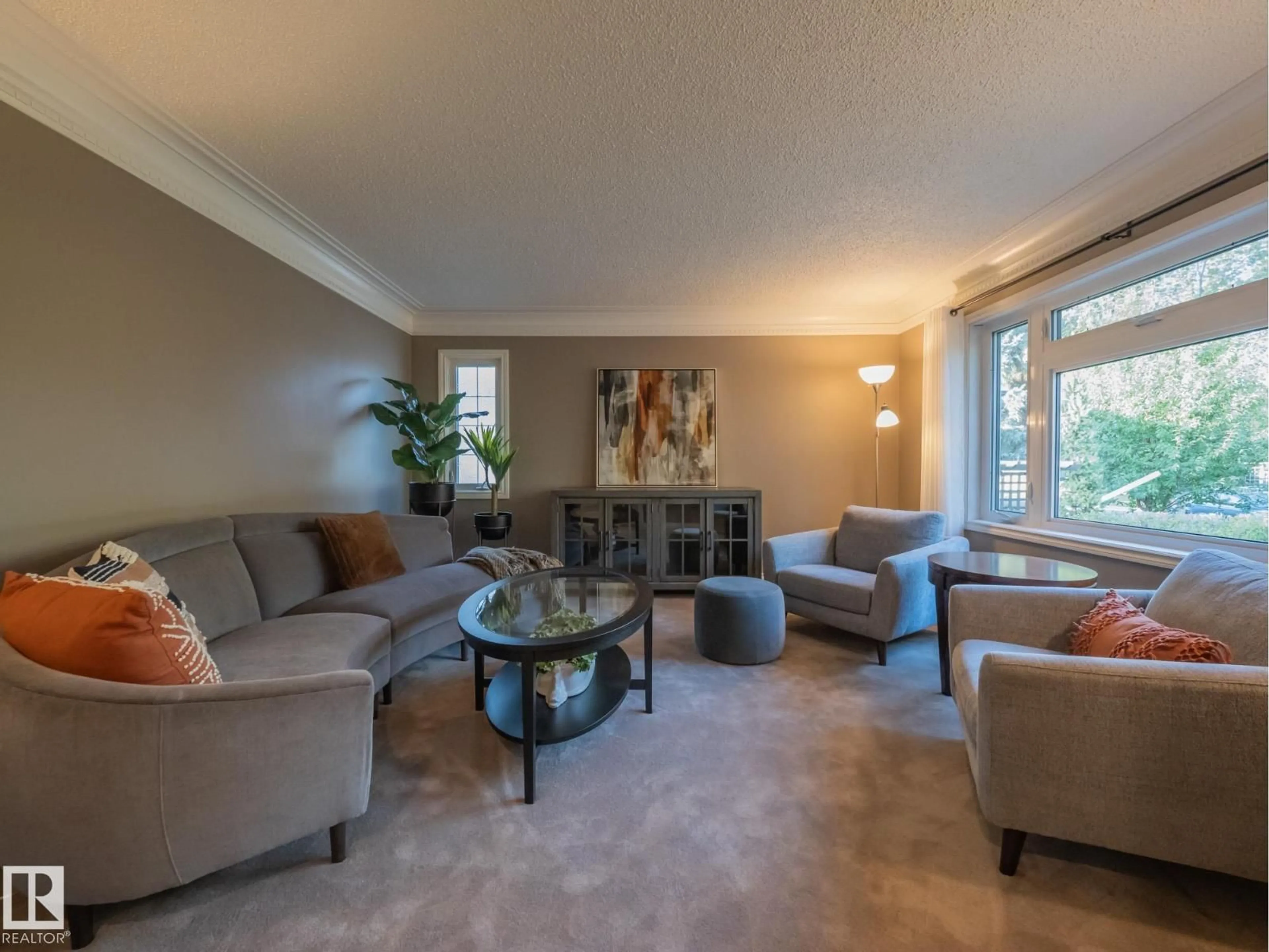 Living room with furniture, unknown for 9268 77 ST, Edmonton Alberta T6C2M1