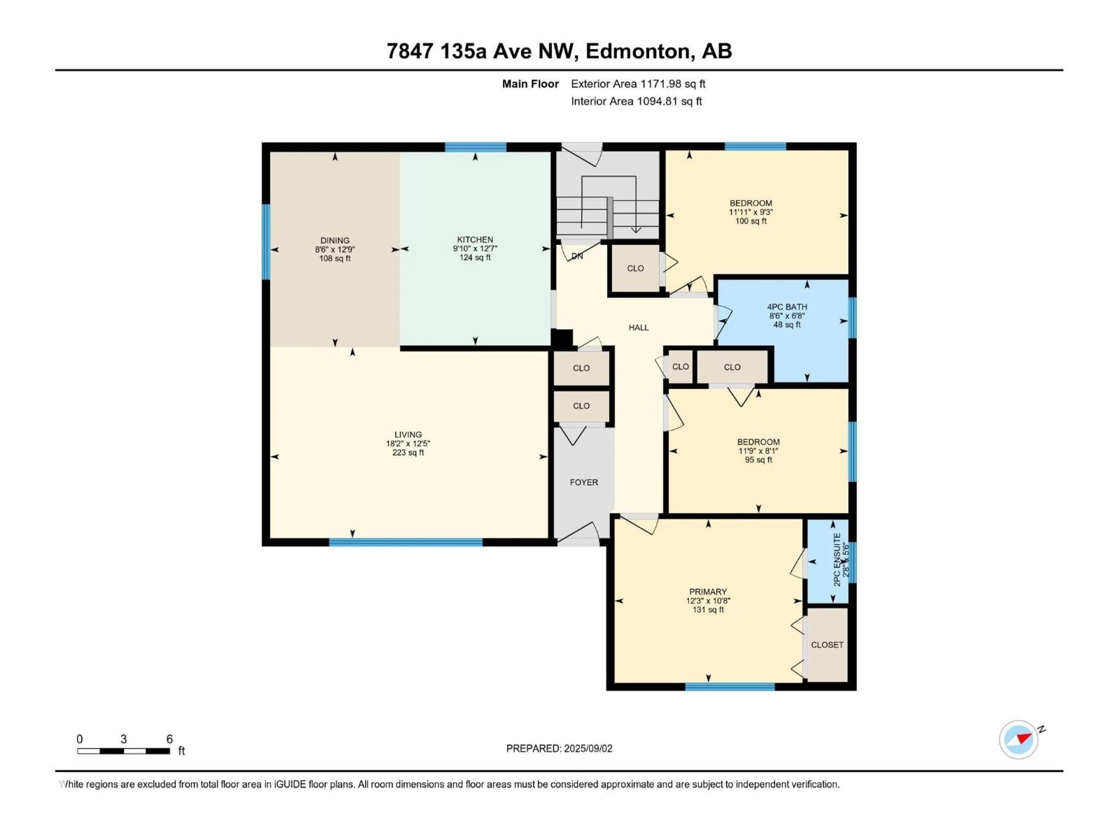 Floor plan for 7847 135A AV, Edmonton Alberta T5C2J4