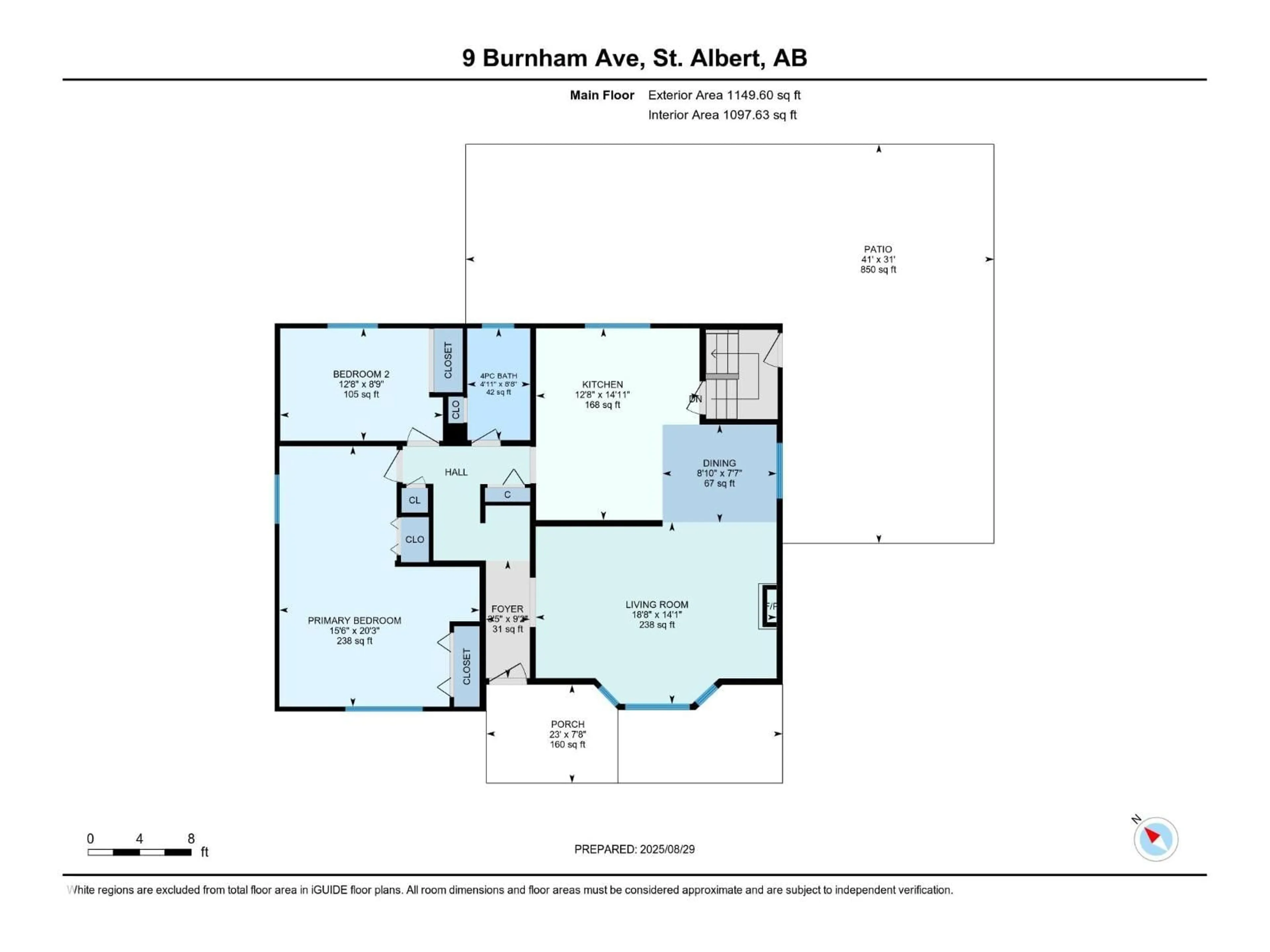 Floor plan for 9 BURNHAM AV, St. Albert Alberta T8N0A8