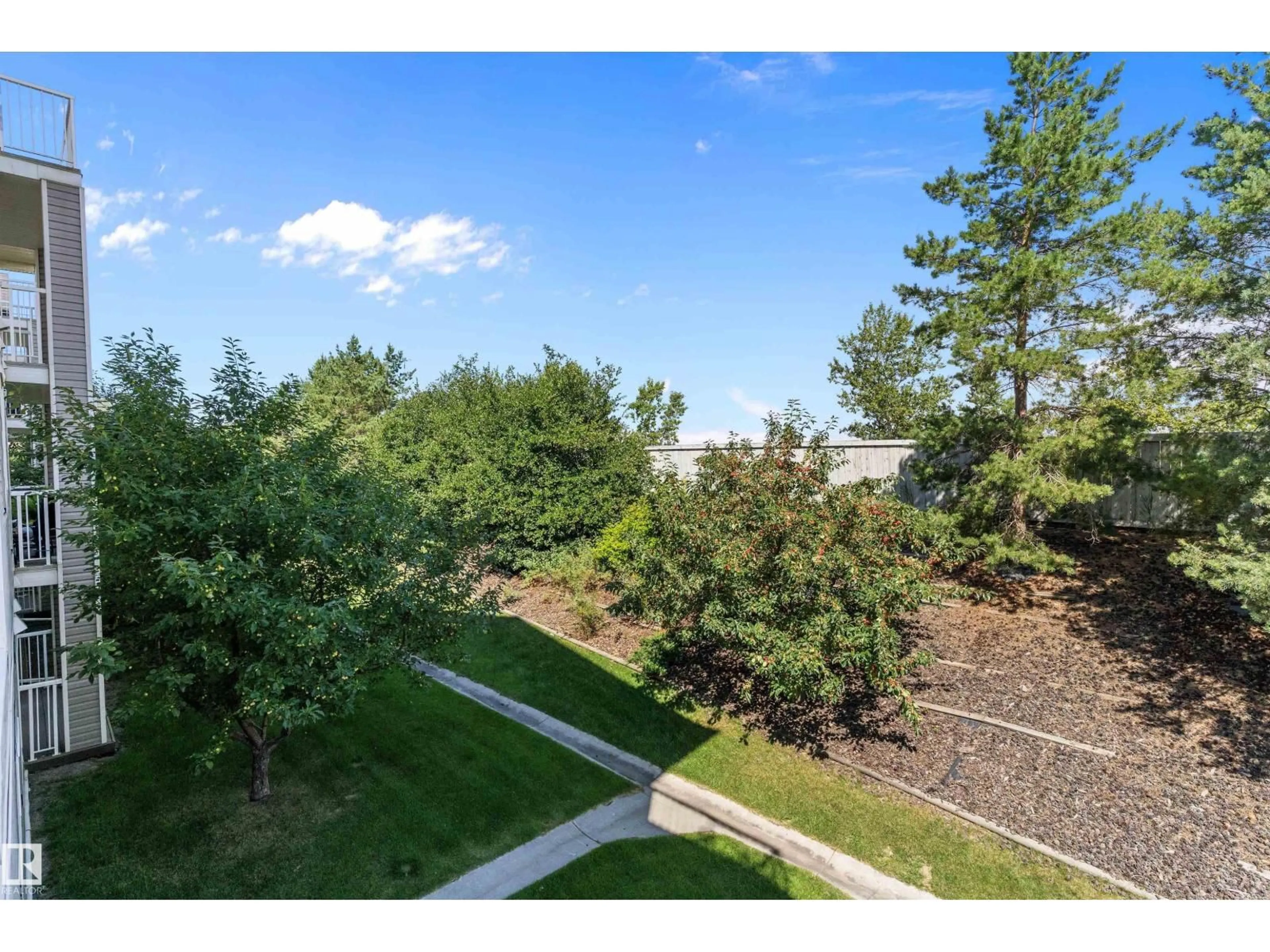 A pic from outside/outdoor area/front of a property/back of a property/a pic from drone, forest/trees view for #219 - 4407 23 ST, Edmonton Alberta T6T0B6