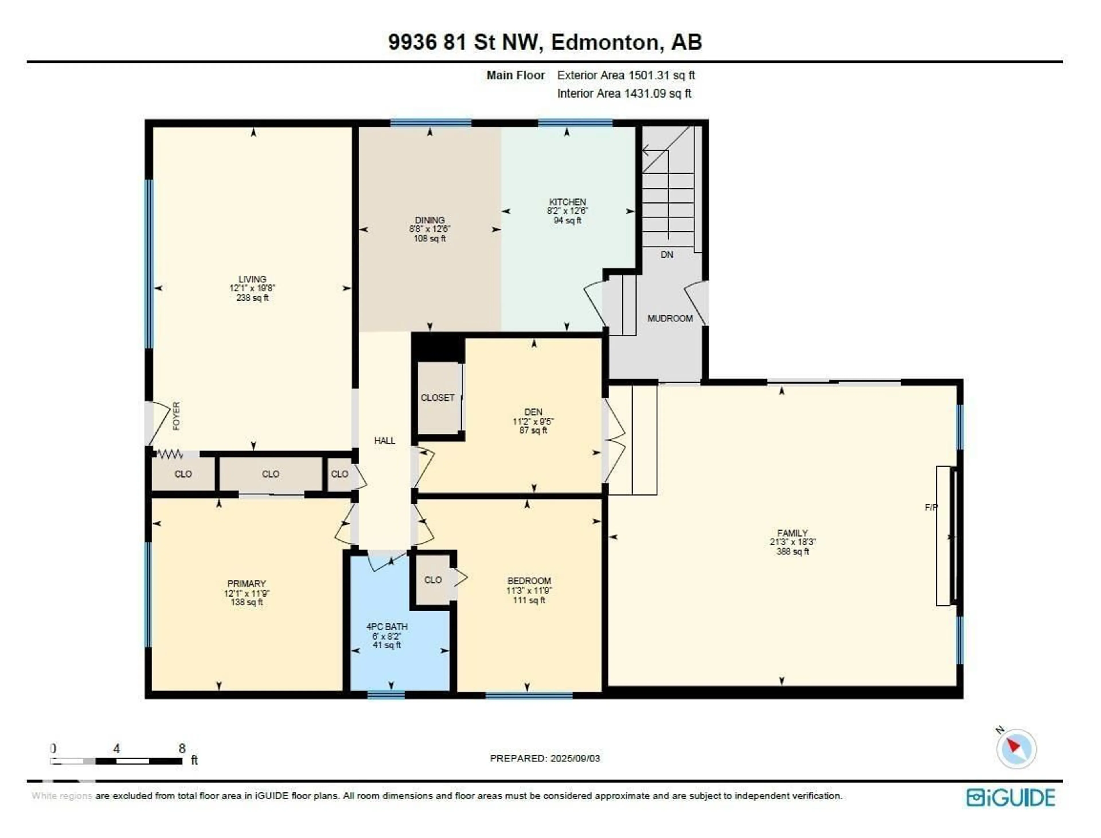 Floor plan for 9936 81 ST NW, Edmonton Alberta T6A3K3