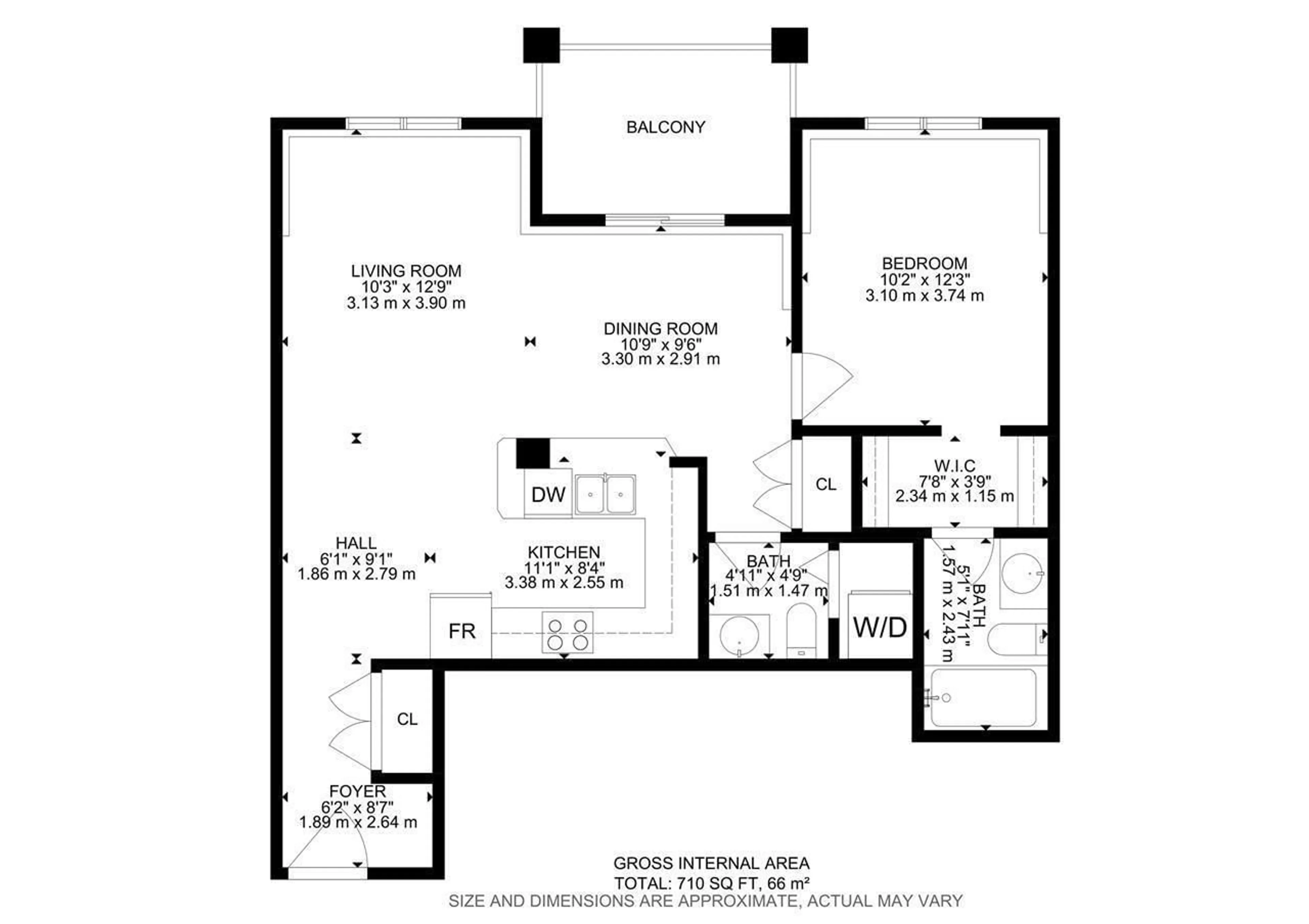 Floor plan for #307 - 622 MCALLISTER LO, Edmonton Alberta T6W1N2