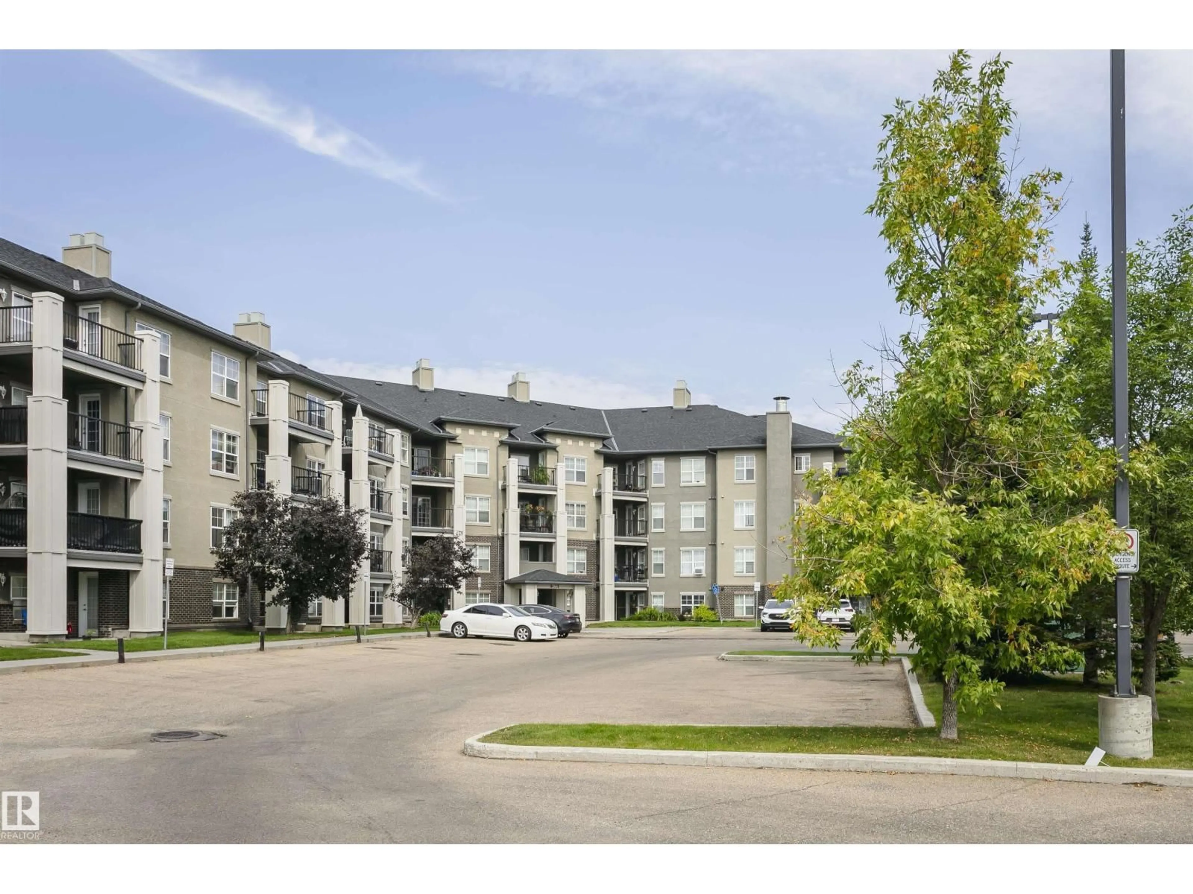 A pic from outside/outdoor area/front of a property/back of a property/a pic from drone, building for #307 - 622 MCALLISTER LO, Edmonton Alberta T6W1N2