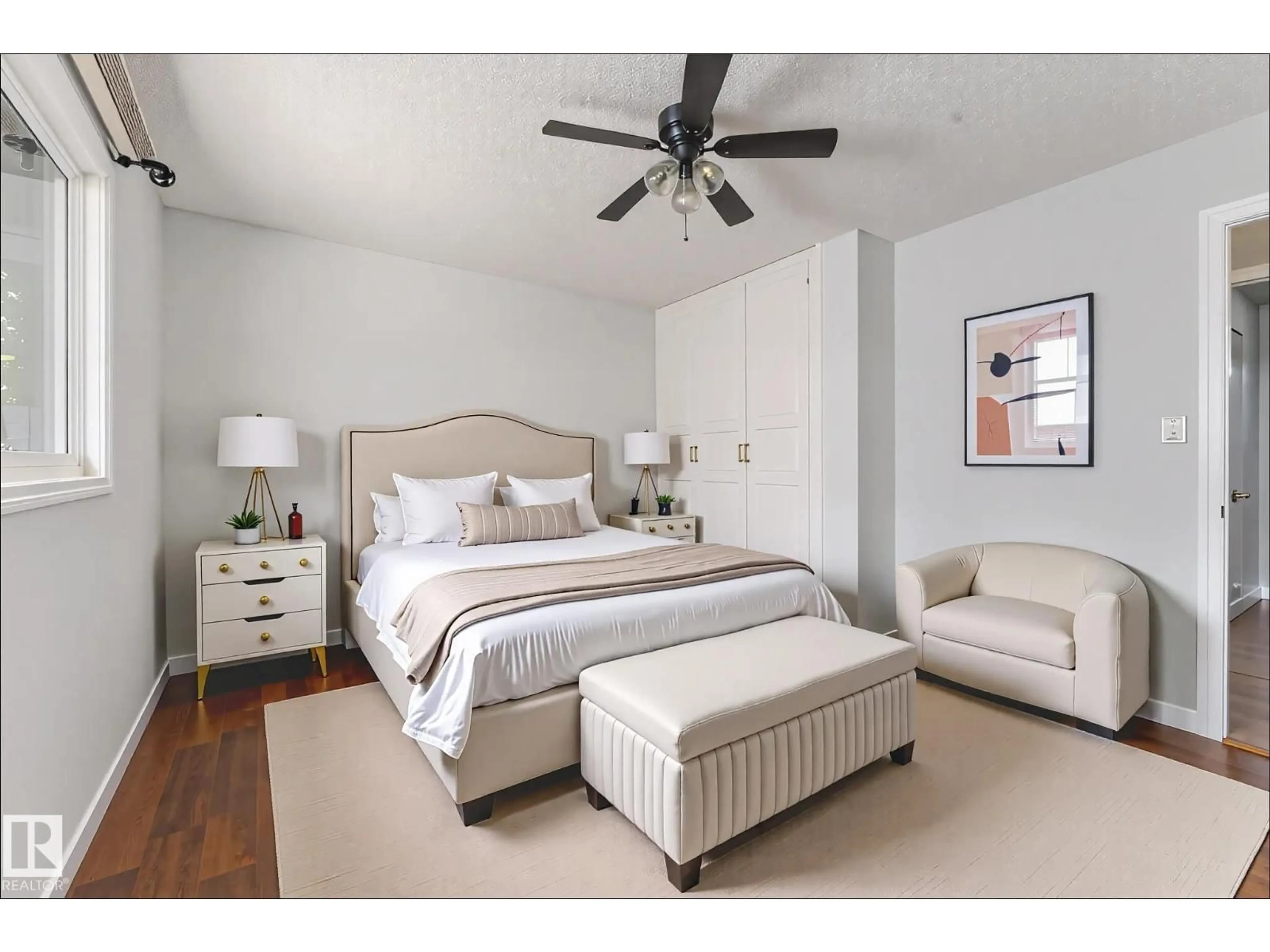 Bedroom with bed, unknown for NW - 1113 LAKEWOOD N, Edmonton Alberta T6K3A9