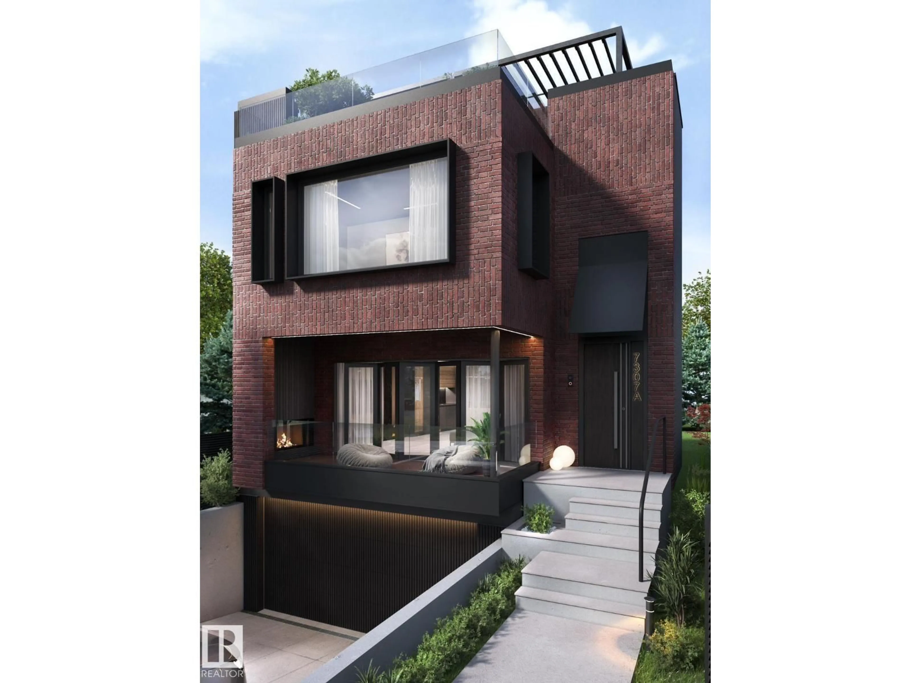 Home with brick exterior material, street for NW - 7305A 155 ST, Edmonton Alberta T5R1V4