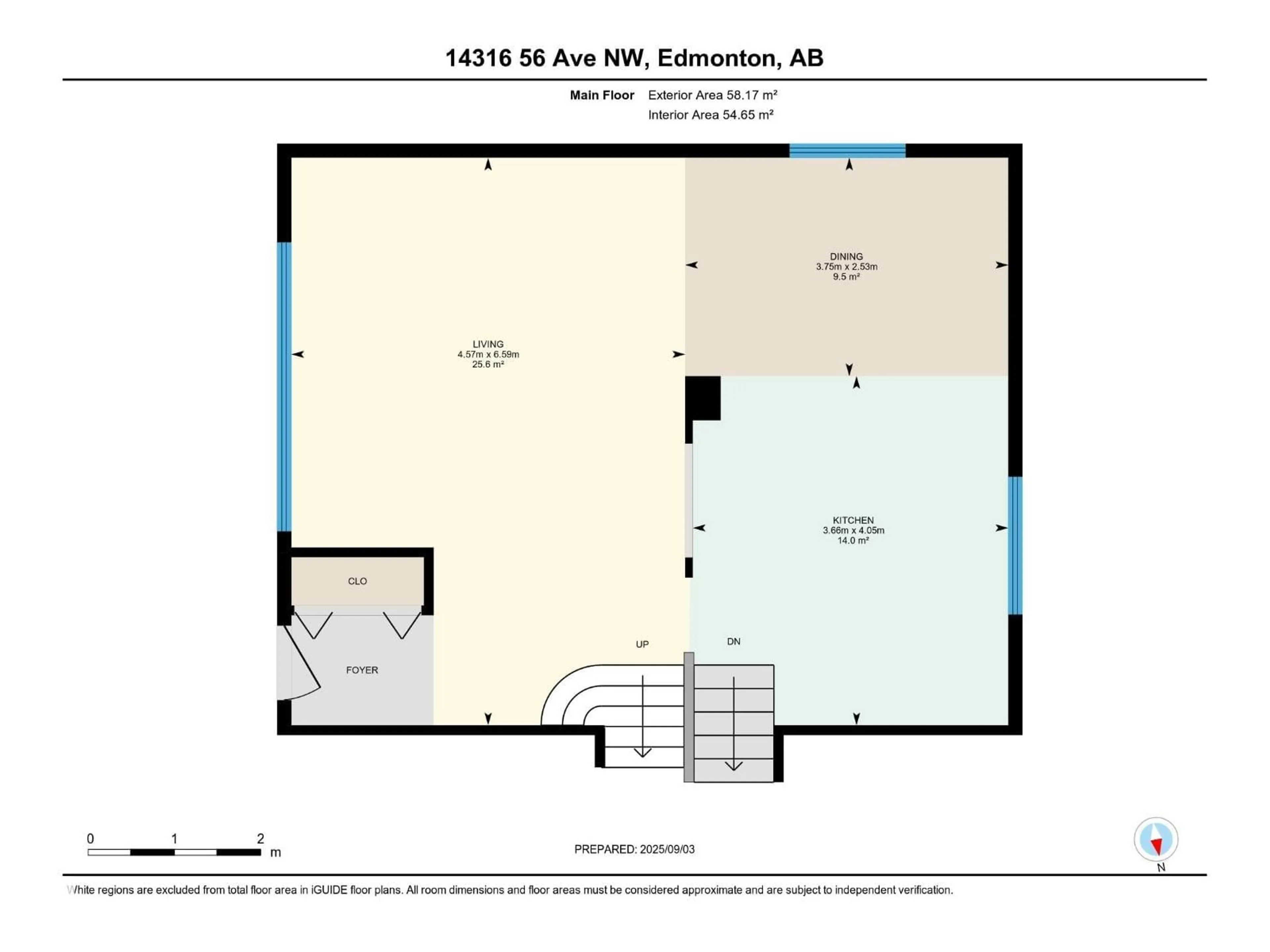 Floor plan for 14316 56 AV, Edmonton Alberta T6H0Y5