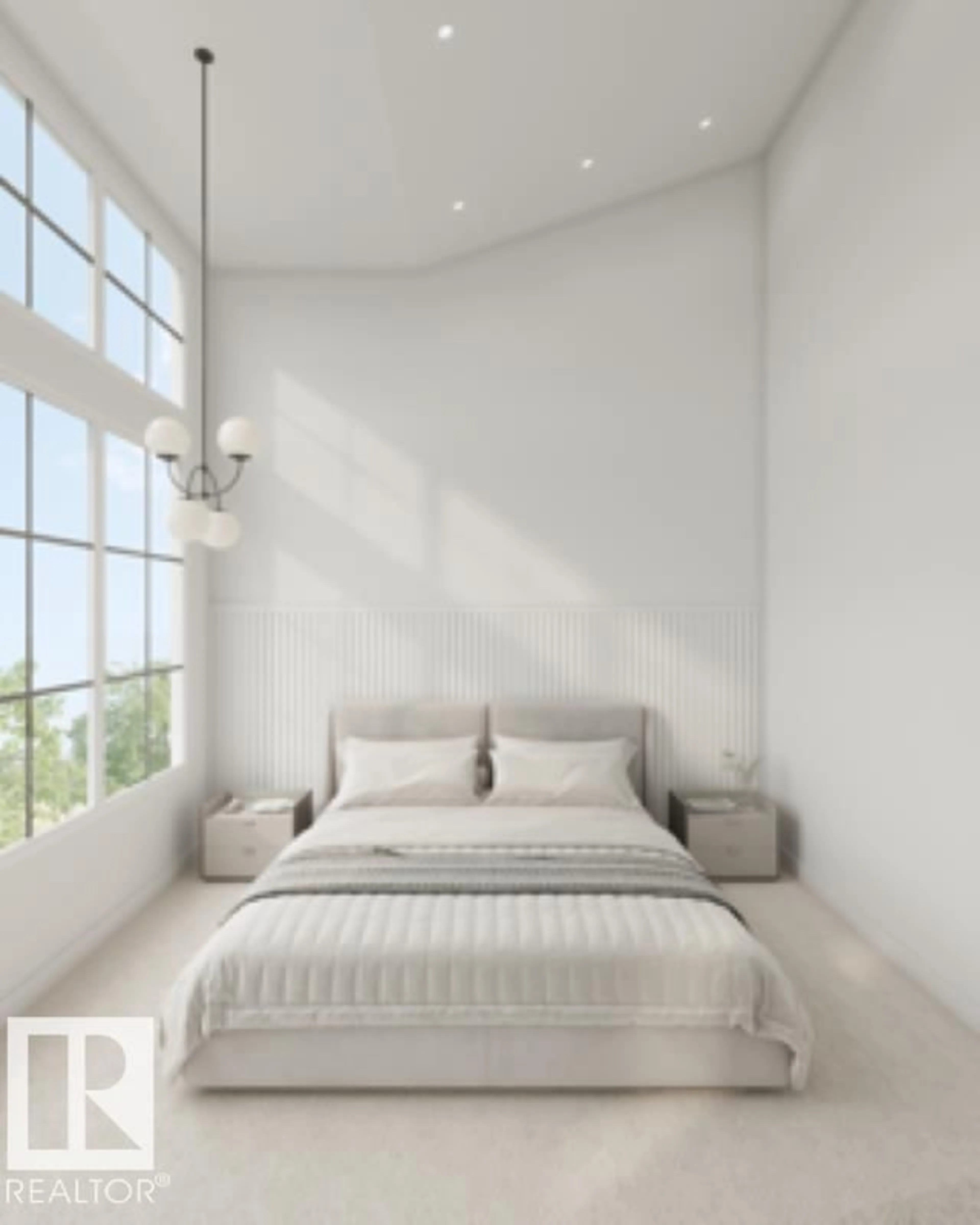 Bedroom with bed, unknown for NW - 9523 86 ST, Edmonton Alberta T6C3E8