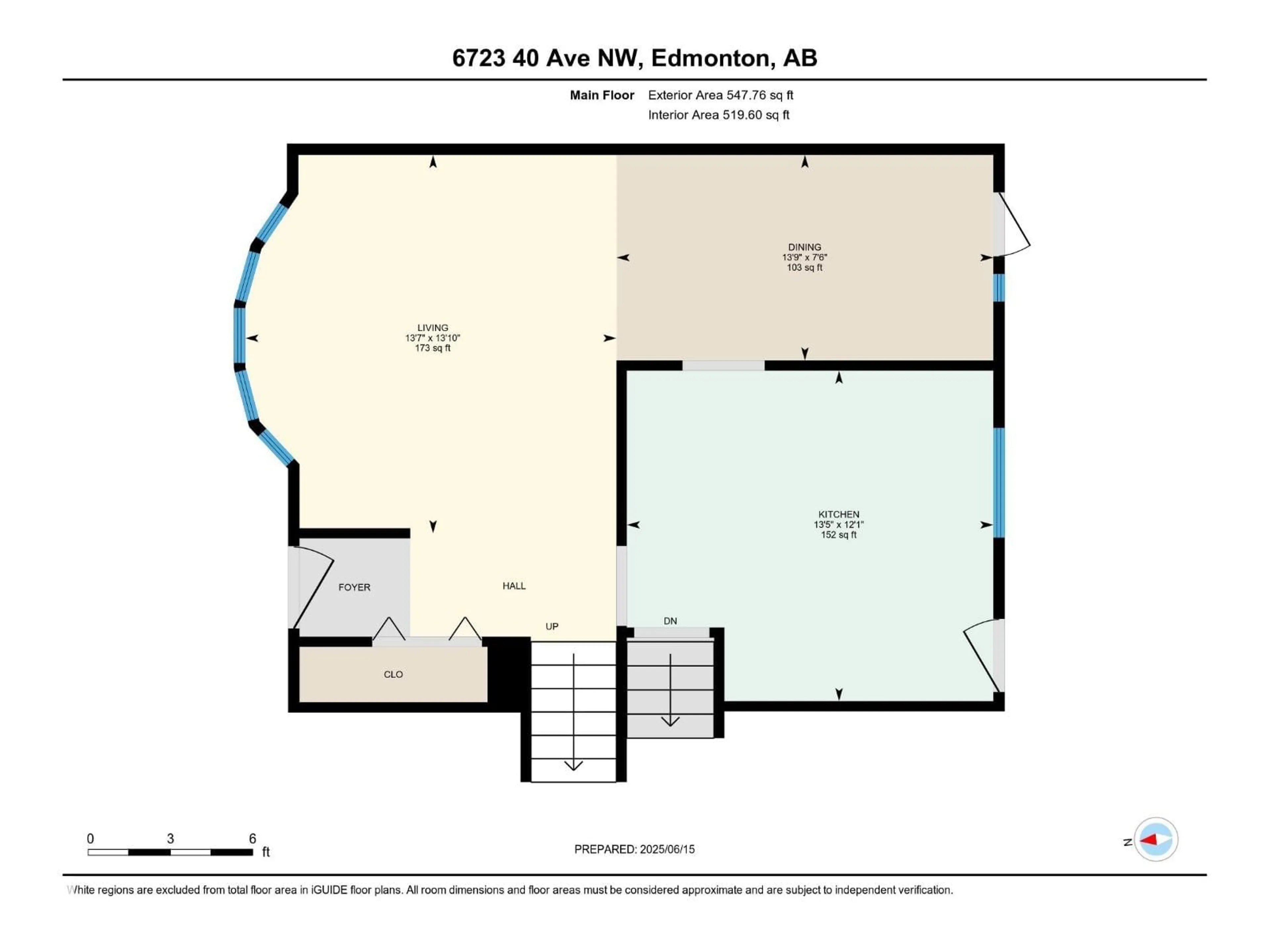 Floor plan for 6723 40 AV, Edmonton Alberta T6K1R9