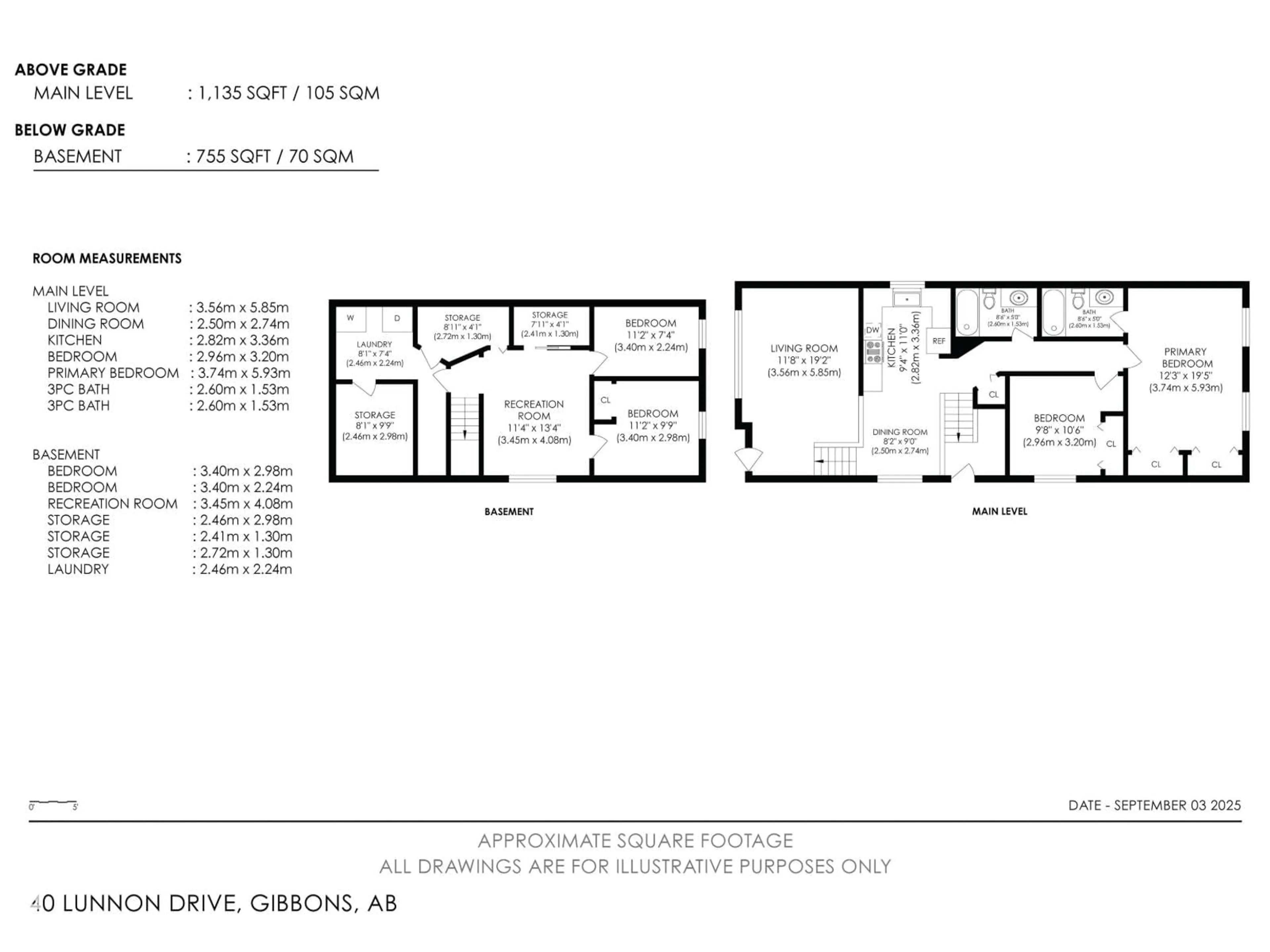 Floor plan for 40 LUNNON DR, Gibbons Alberta T0A1N0
