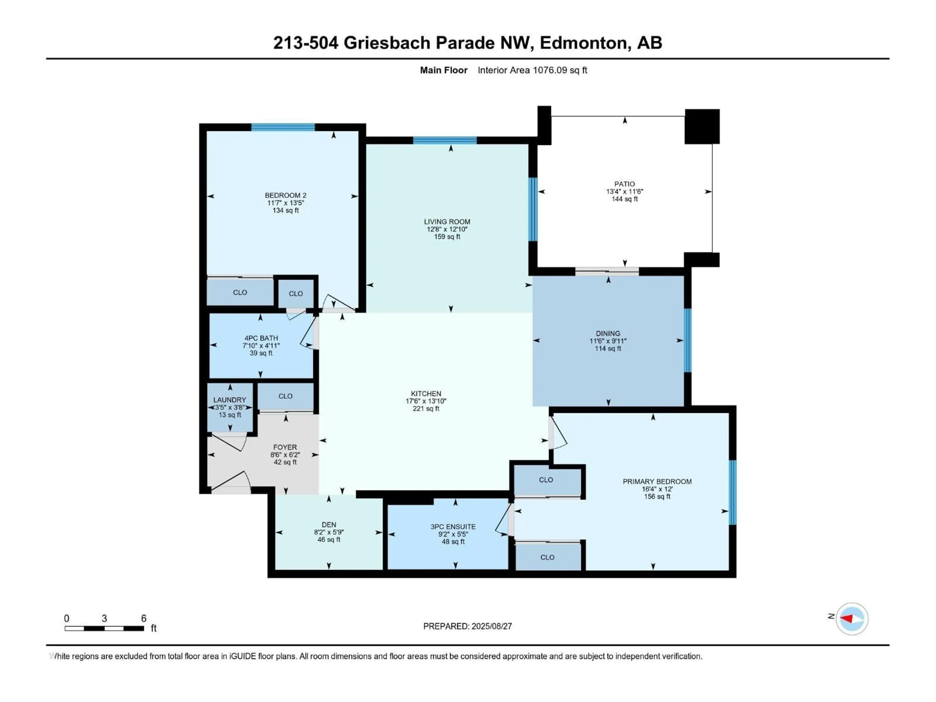 Floor plan for #213 - 504 GRIESBACH PARADE, Edmonton Alberta T5E6V9