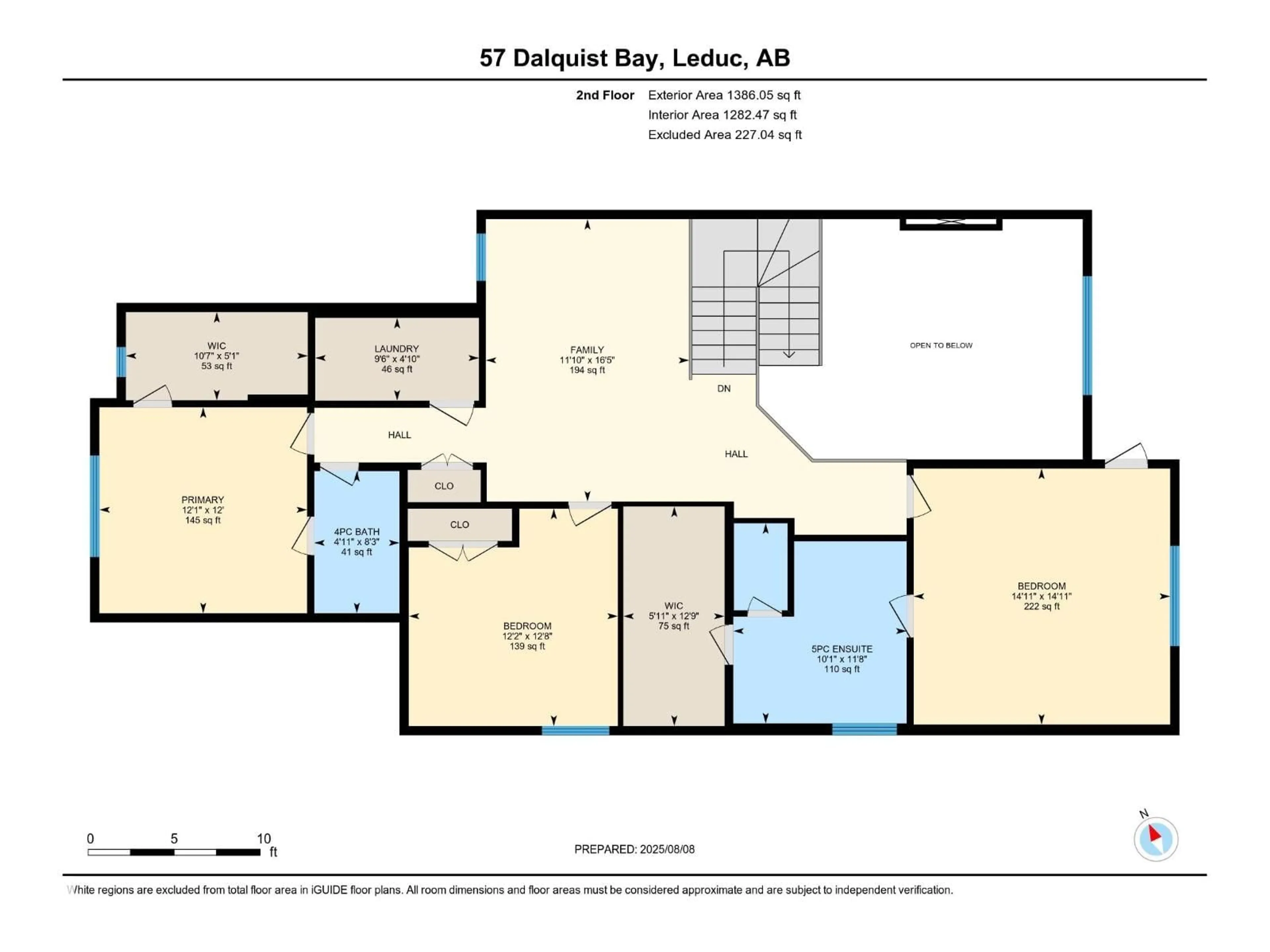 Floor plan for 57 DALQUIST BA, Leduc Alberta T9E0N5