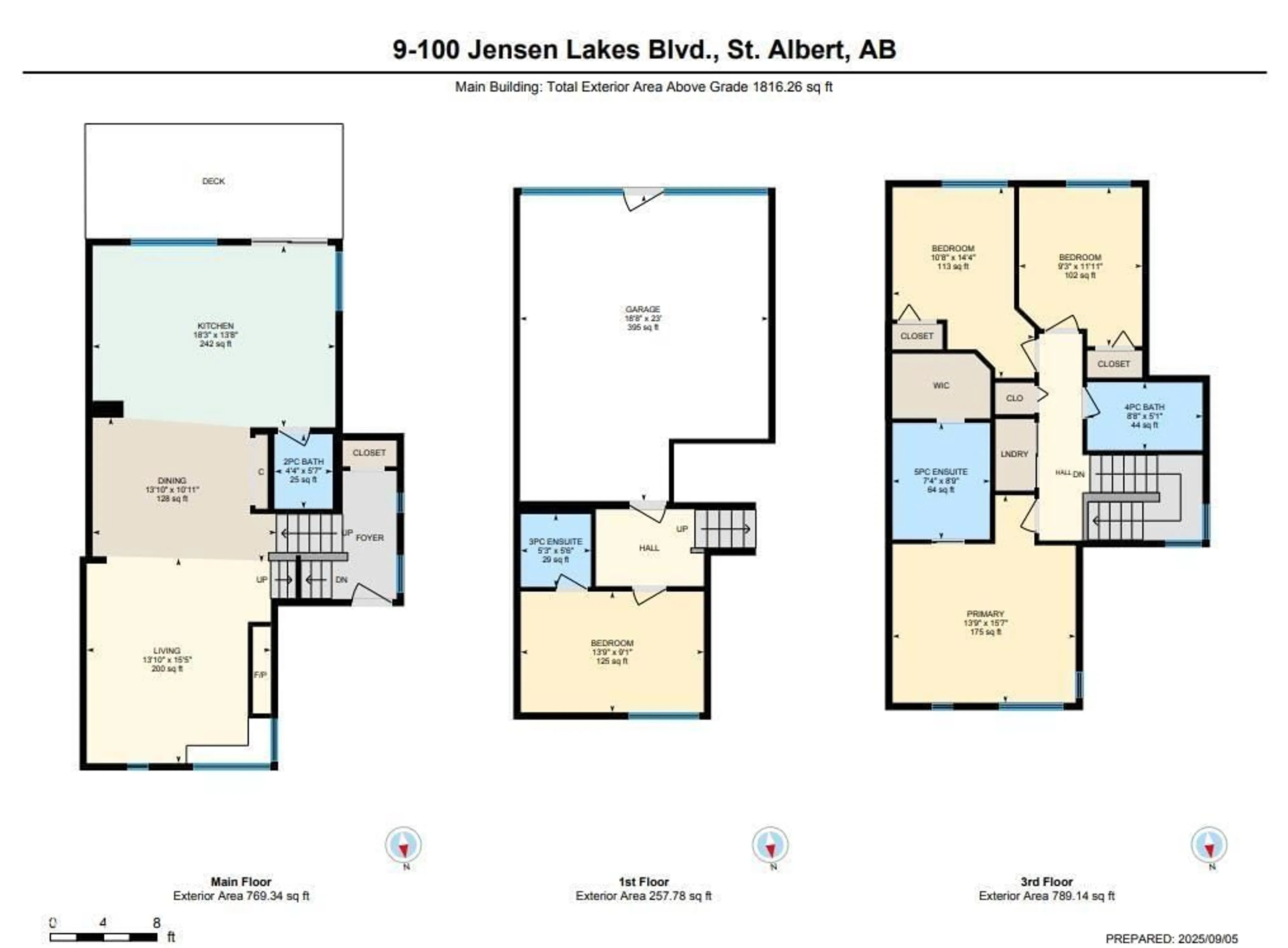 Floor plan for #9 - 100 JENSEN LAKES BV, St. Albert Alberta T8N7T9