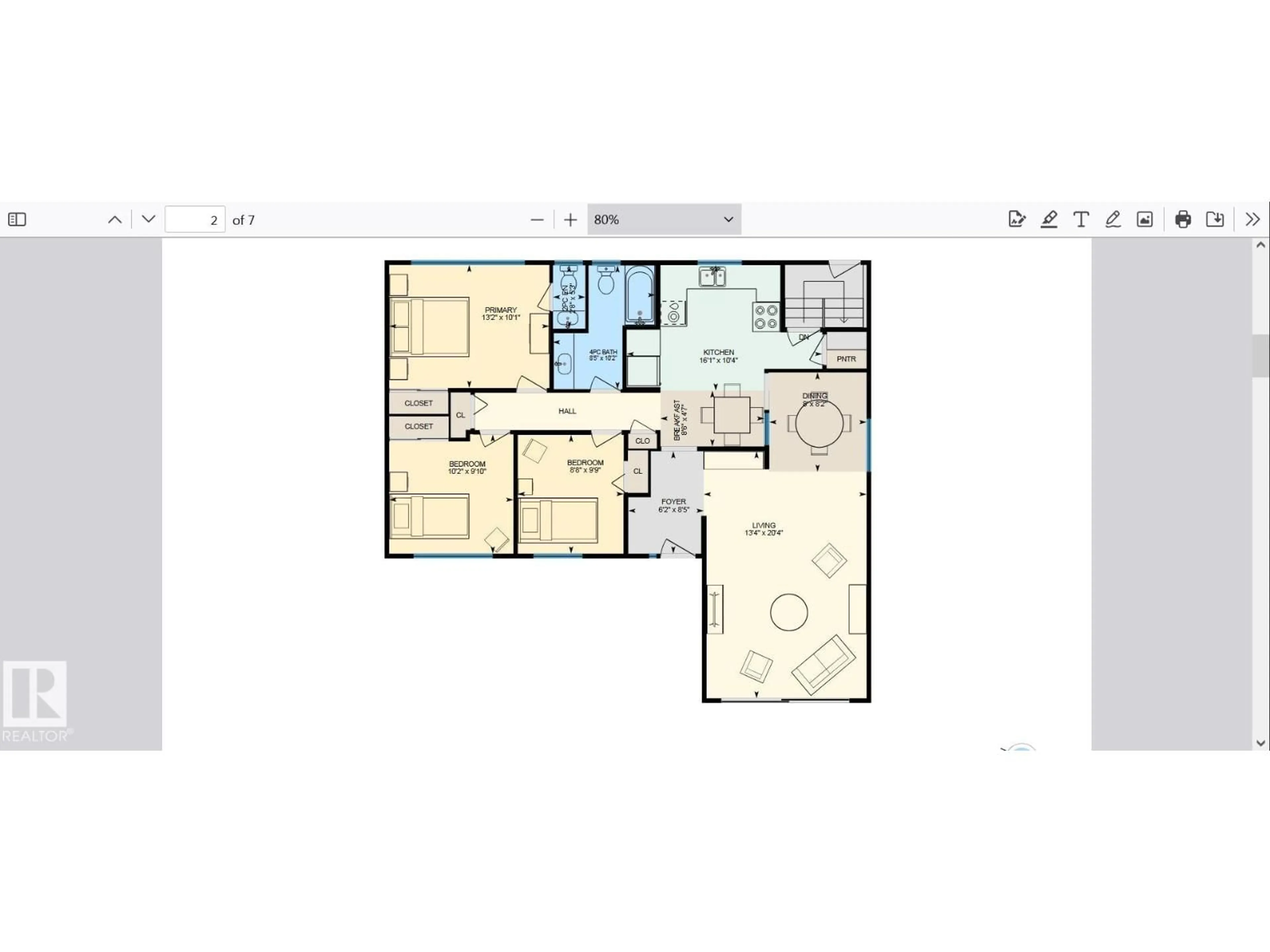 Floor plan for NW - 8707 56 ST, Edmonton Alberta T6B1H8