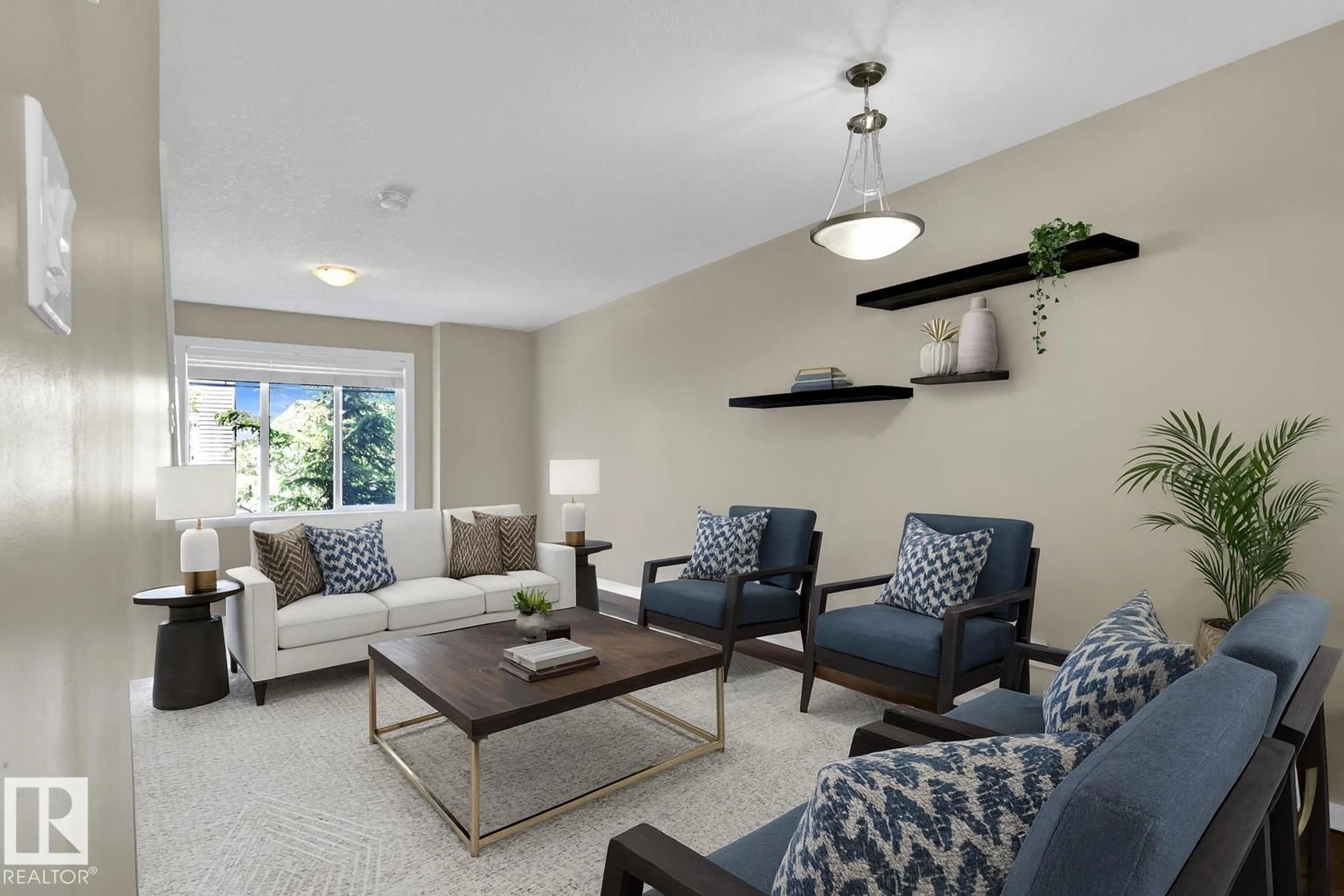 Living room with furniture, unknown for 50 9515 160 AV NW, Edmonton Alberta T5Z0M4