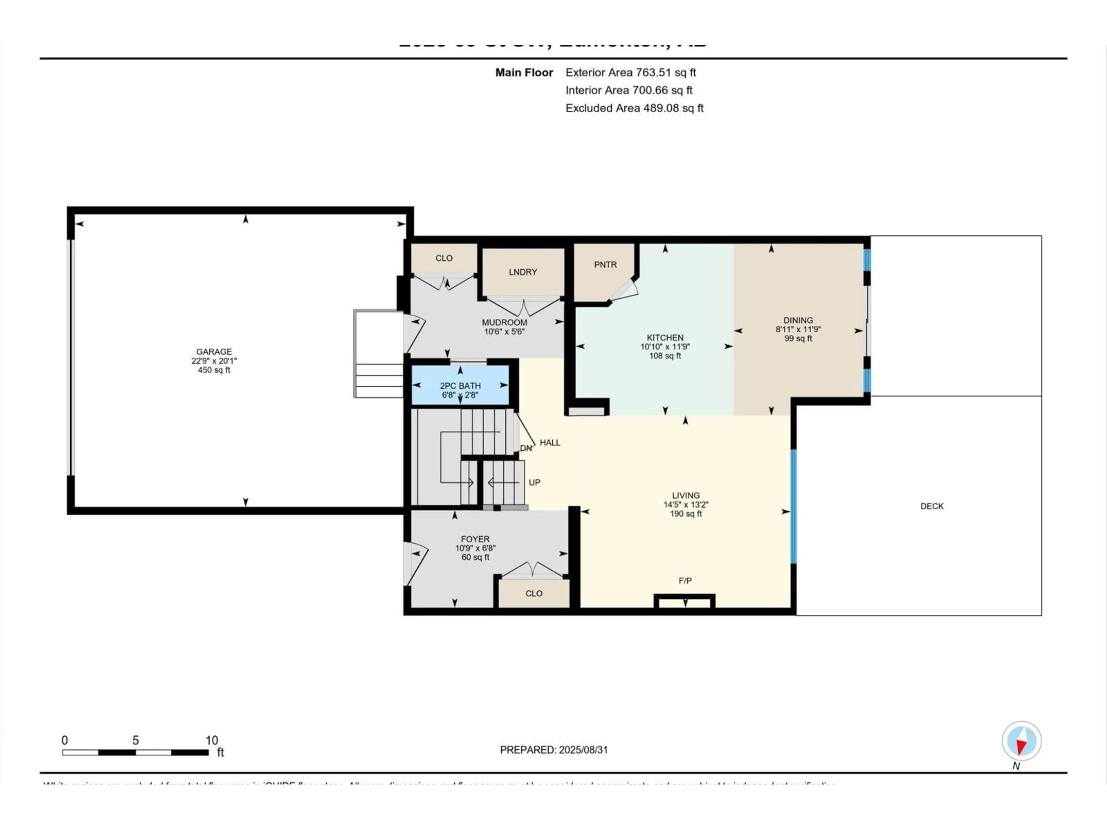 Floor plan for SW - 2028 69 ST, Edmonton Alberta T6X0S6
