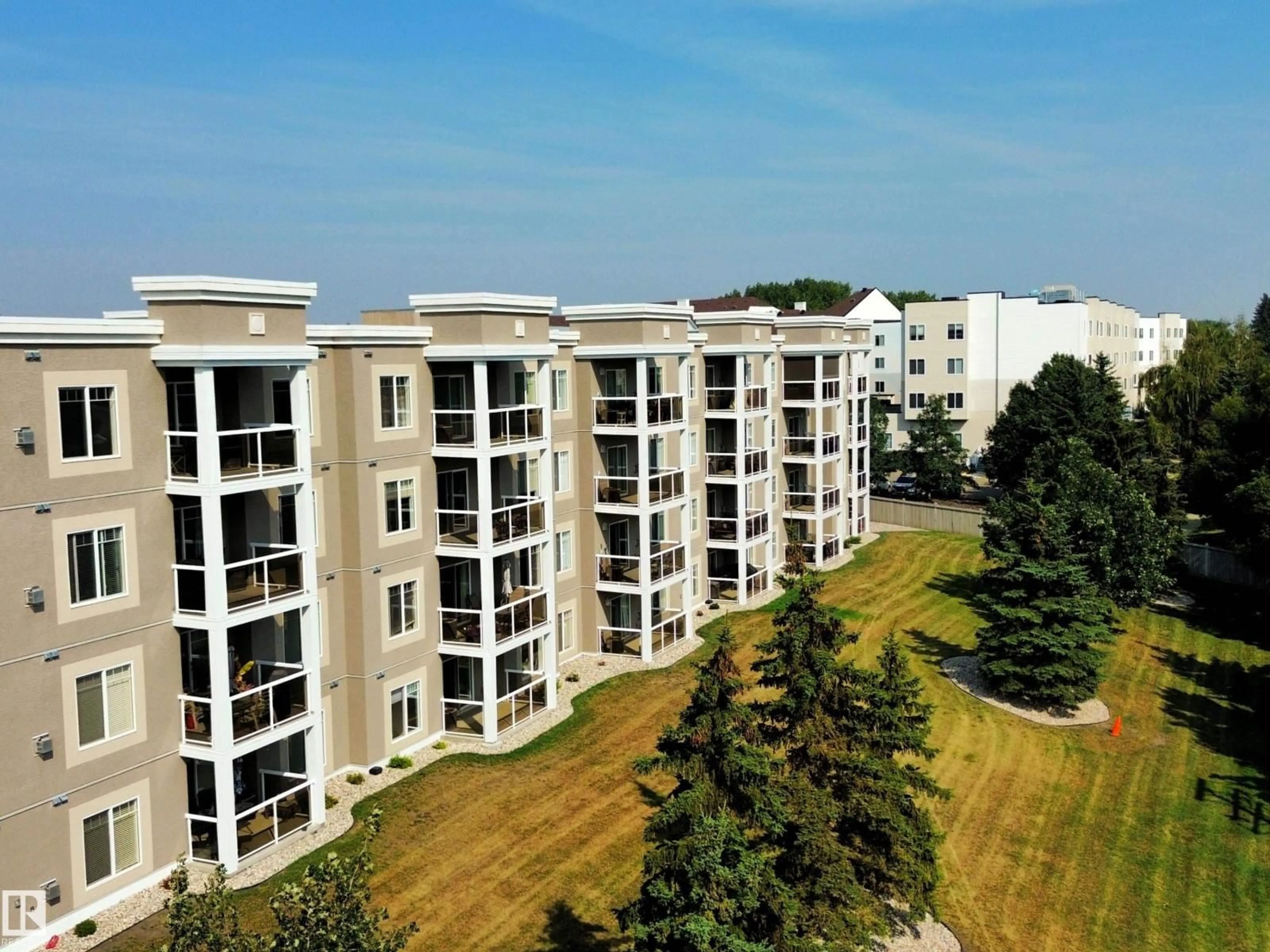 A pic from outside/outdoor area/front of a property/back of a property/a pic from drone, city buildings view from balcony for 78A - 429 MCKENNEY AV, St. Albert Alberta T8N7E6