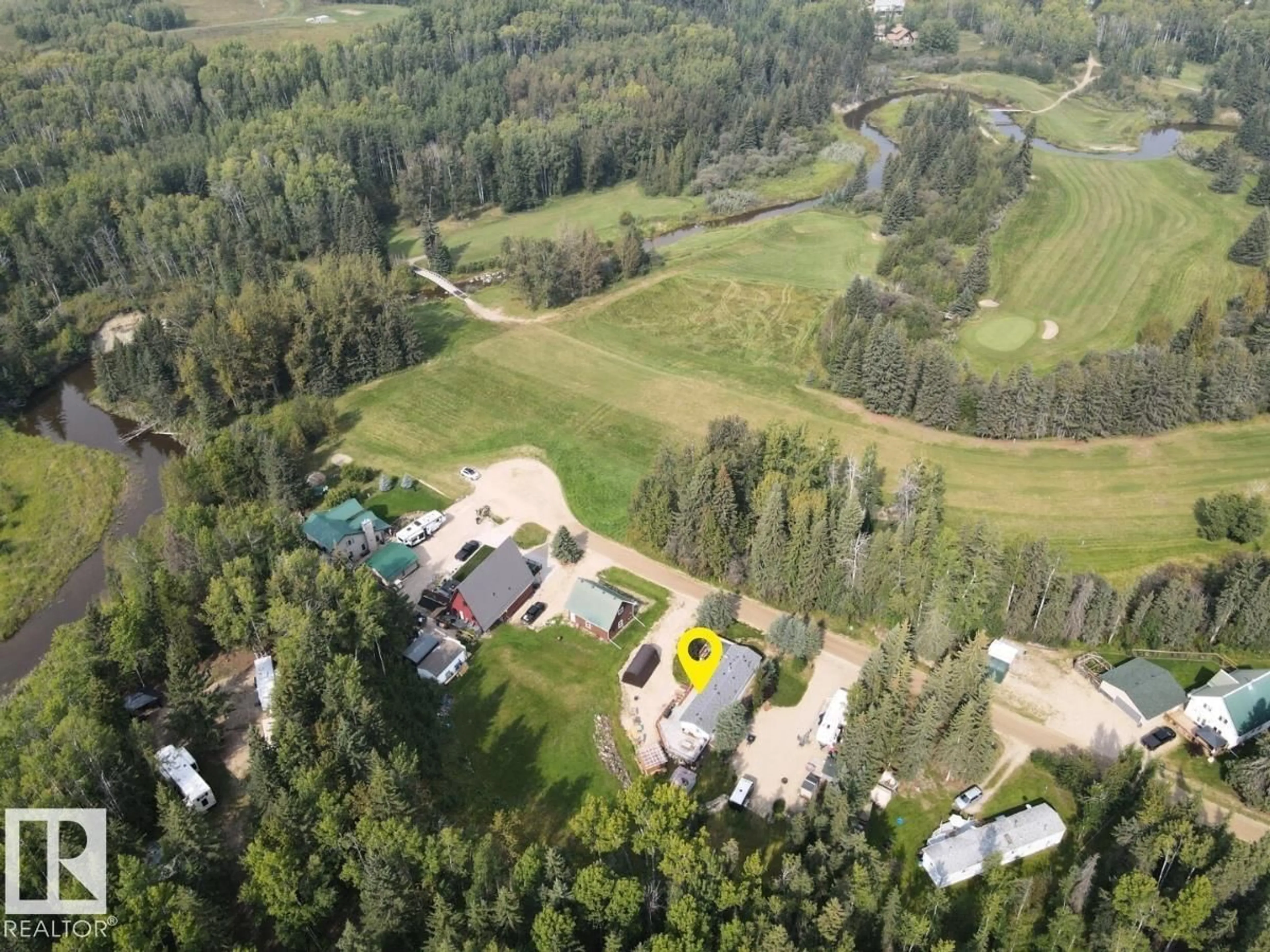 A pic from outside/outdoor area/front of a property/back of a property/a pic from drone, forest/trees view for 18 - 5429 TWP ROAD 494, Rural Brazeau County Alberta T0C1W0