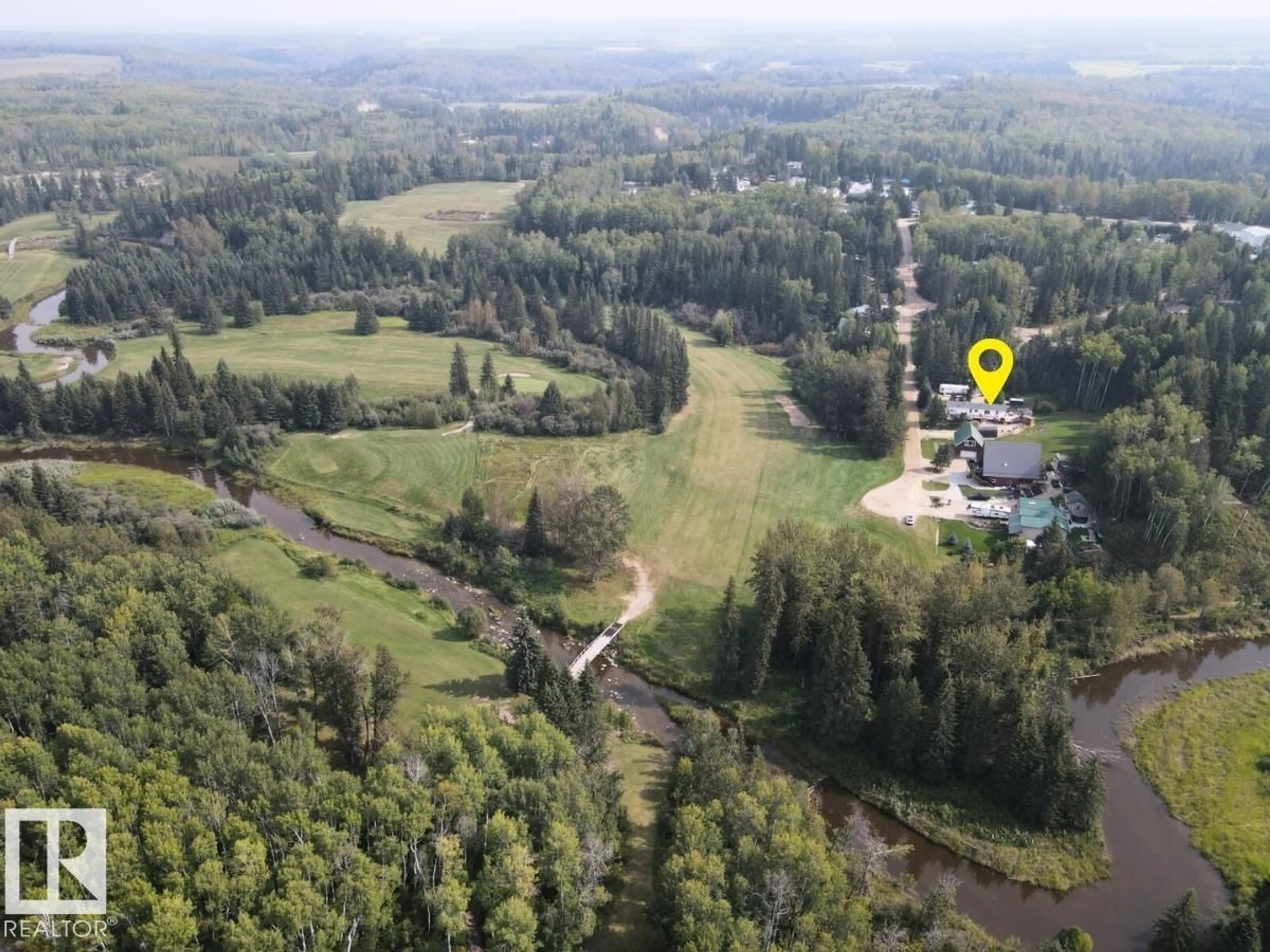 A pic from outside/outdoor area/front of a property/back of a property/a pic from drone, forest/trees view for 18 - 5429 TWP ROAD 494, Rural Brazeau County Alberta T0C1W0