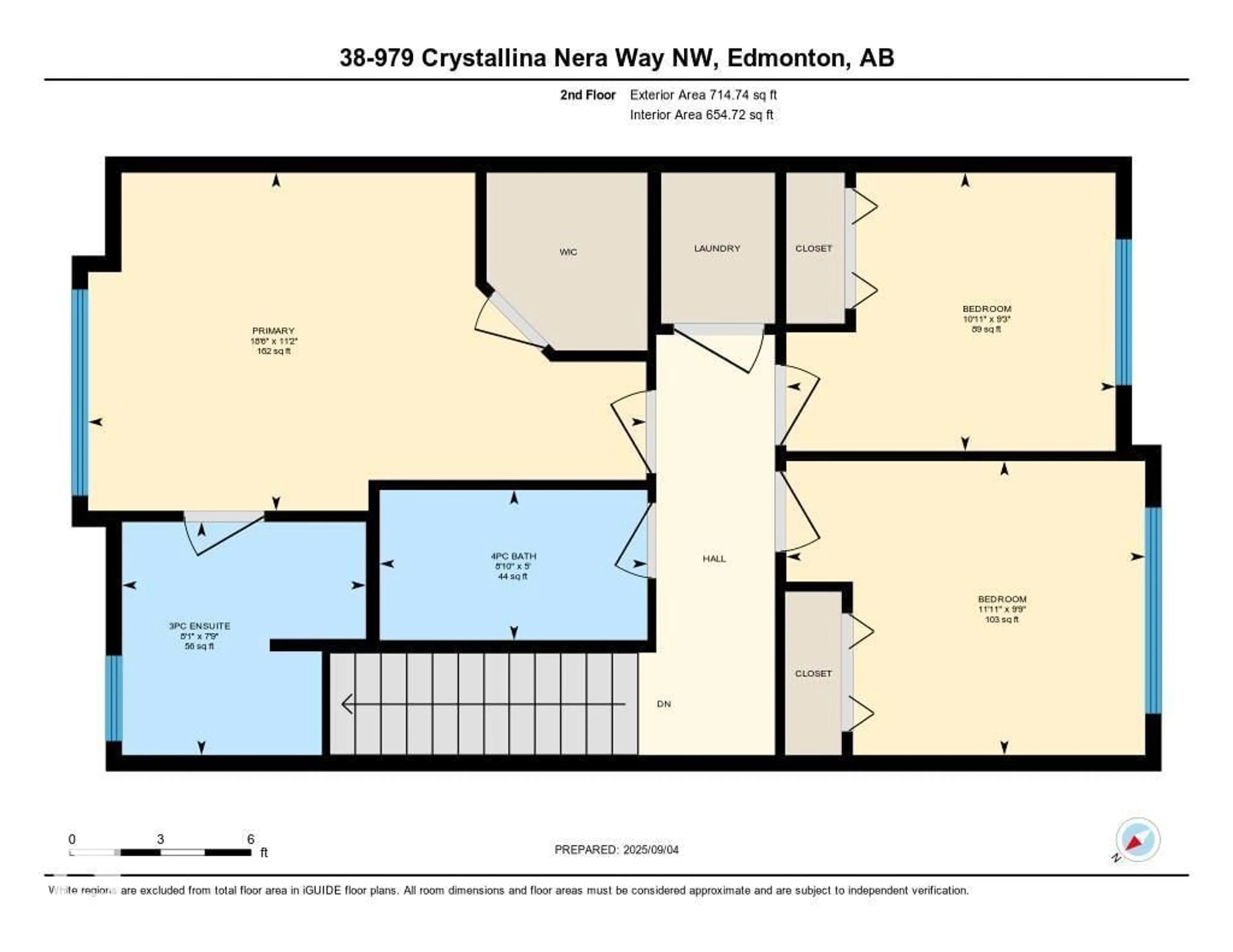 Floor plan for 979 - 38 CRYSTALLINA NERA WY, Edmonton Alberta T5Z0S3