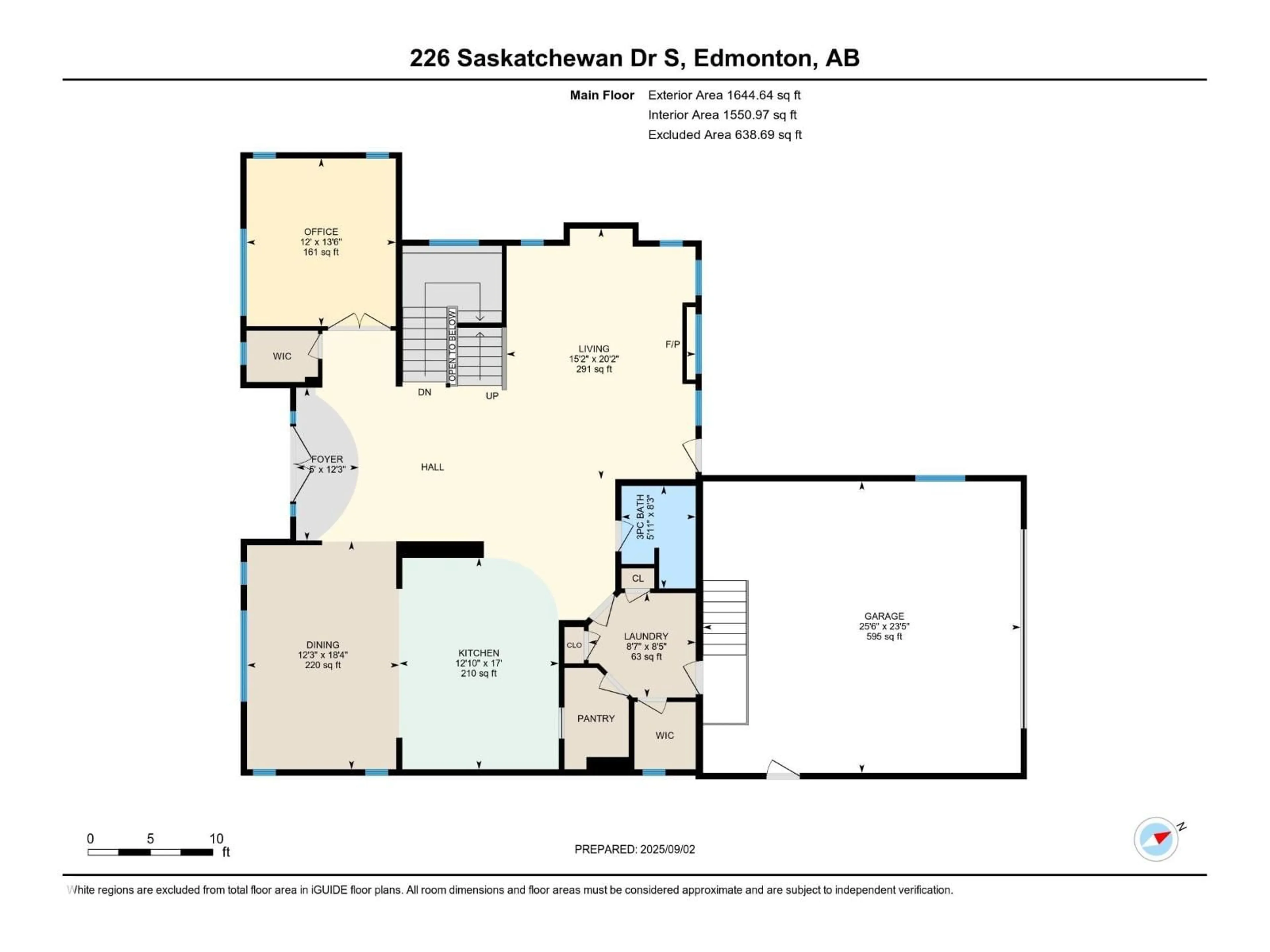 Floor plan for 226 SASKATCHEWAN S, Edmonton Alberta T6G2W6