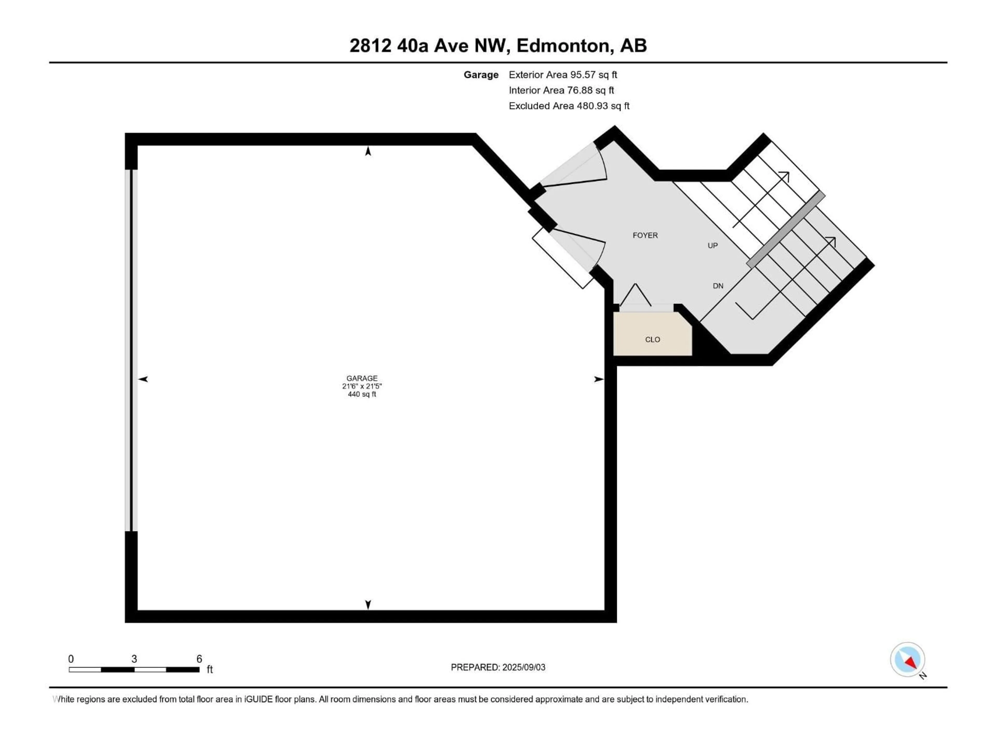 Floor plan for 2812 40A AV NW, Edmonton Alberta T6T1L7