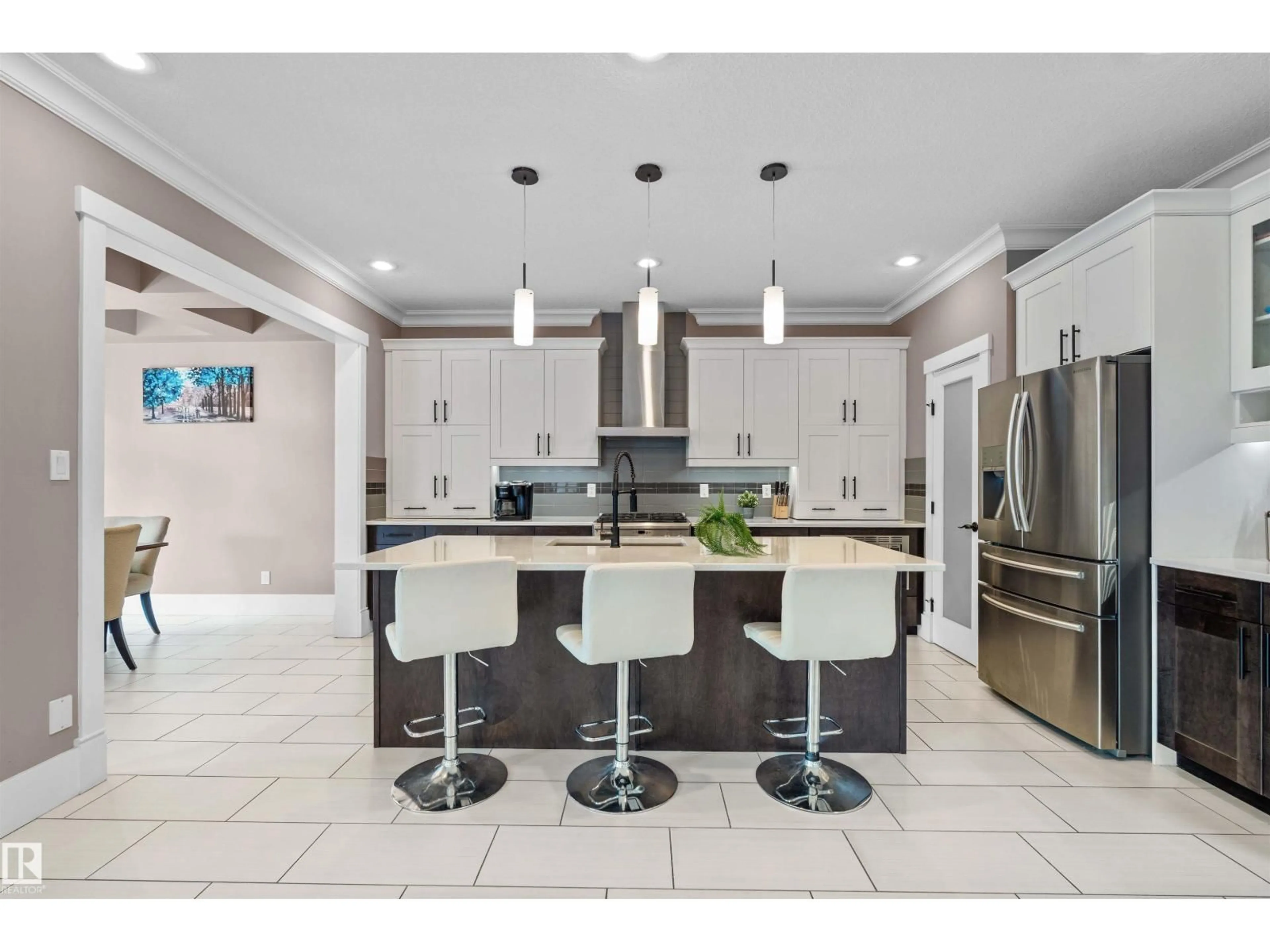 Contemporary kitchen, ceramic/tile floor for LI SW - 2003 AINSLIE LINK, Edmonton Alberta T6W2M1