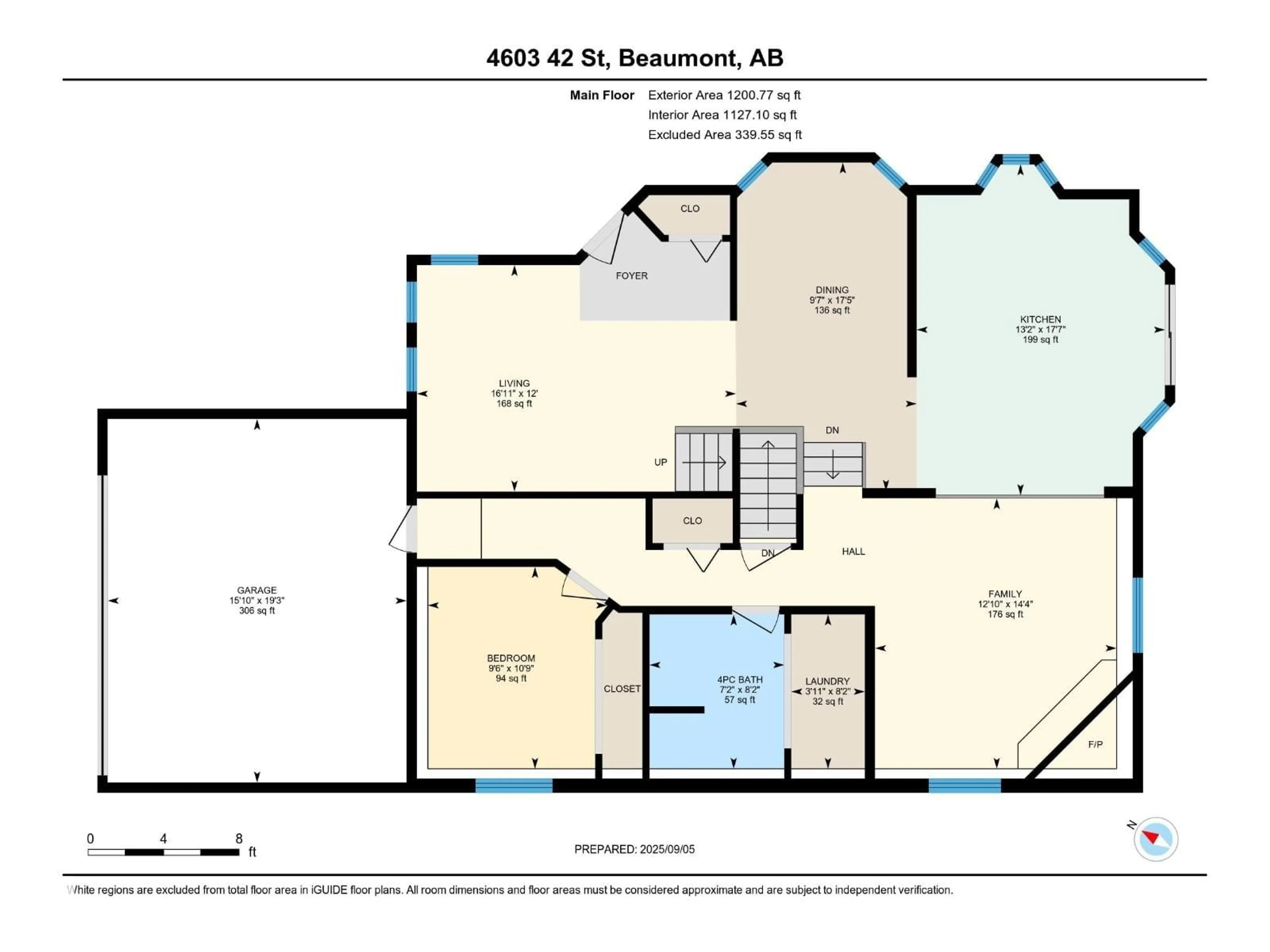 Floor plan for 4603 42ND STREET, Beaumont Alberta T4X1H1