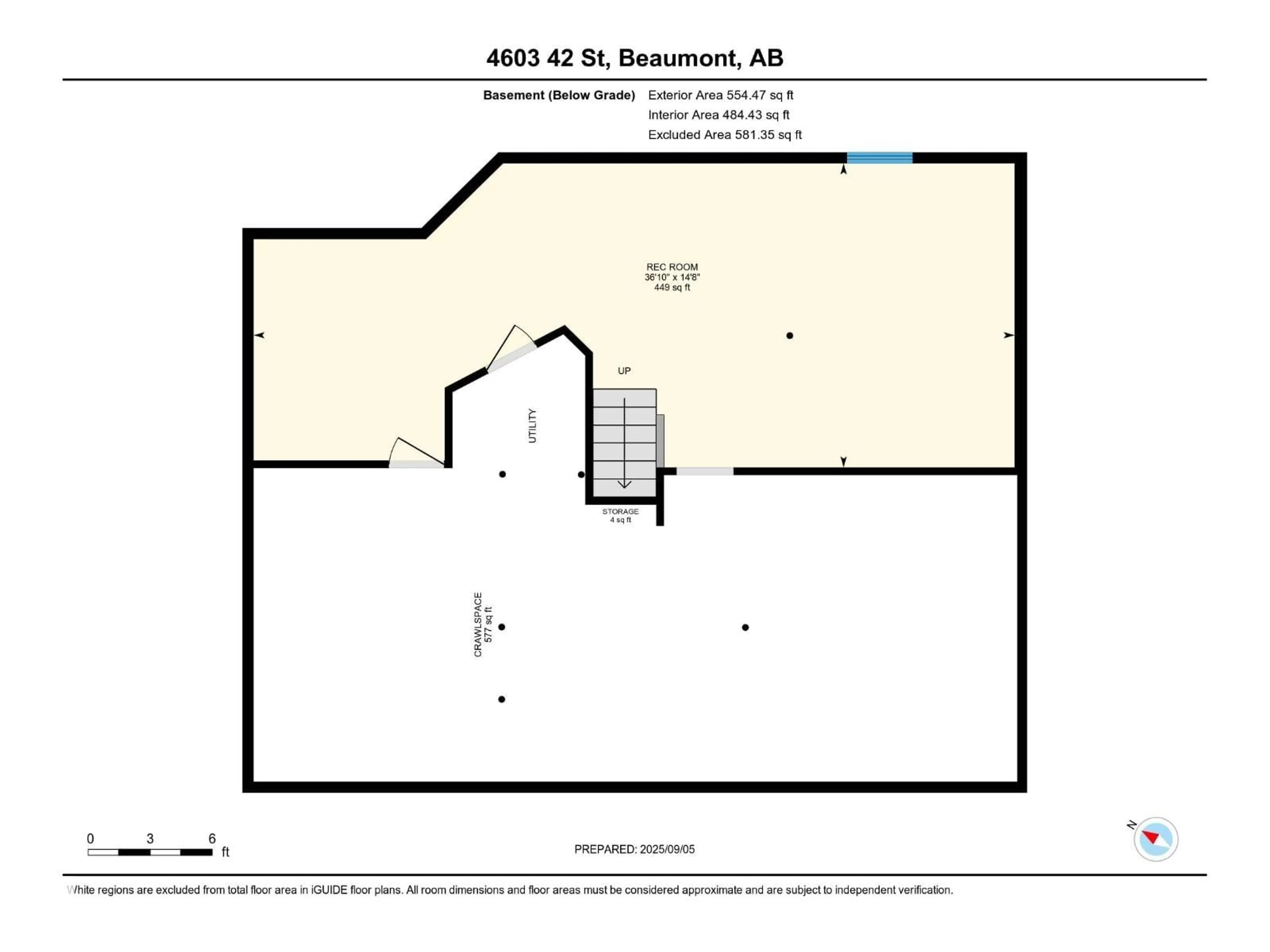Floor plan for 4603 42ND STREET, Beaumont Alberta T4X1H1