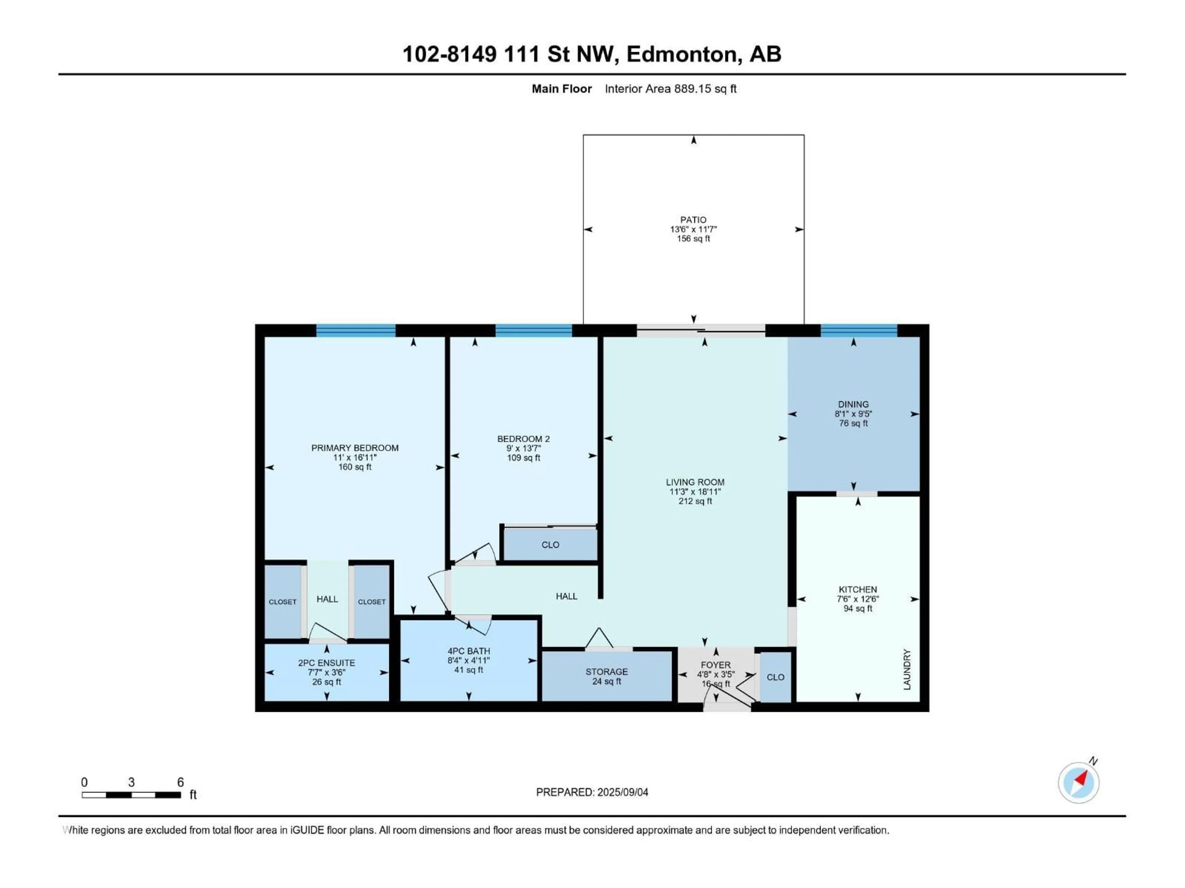 Floor plan for #102 - 8149 111 ST NW, Edmonton Alberta T6G2P1