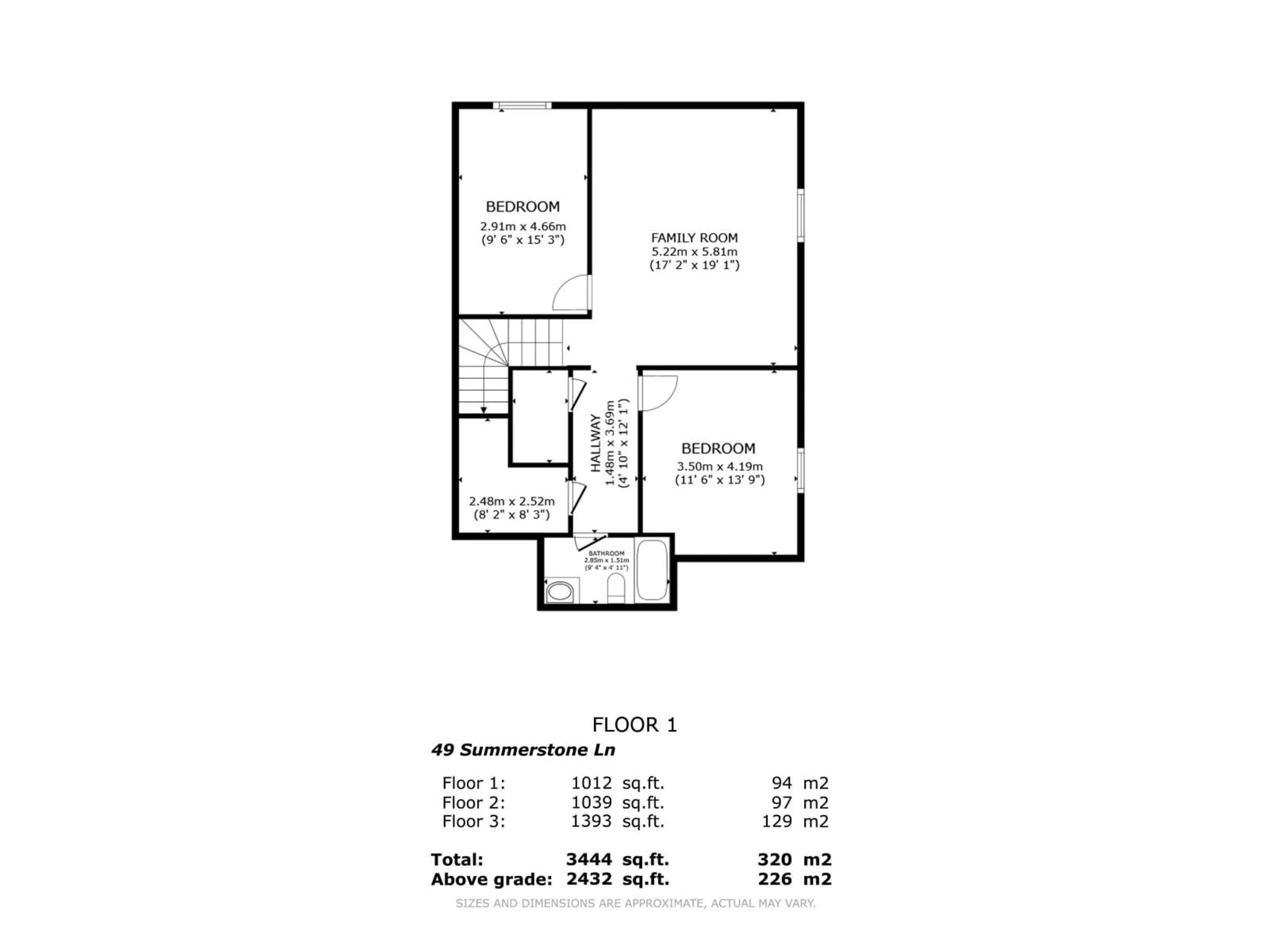 Floor plan for 49 SUMMERSTONE LN, Sherwood Park Alberta T8H0Y4