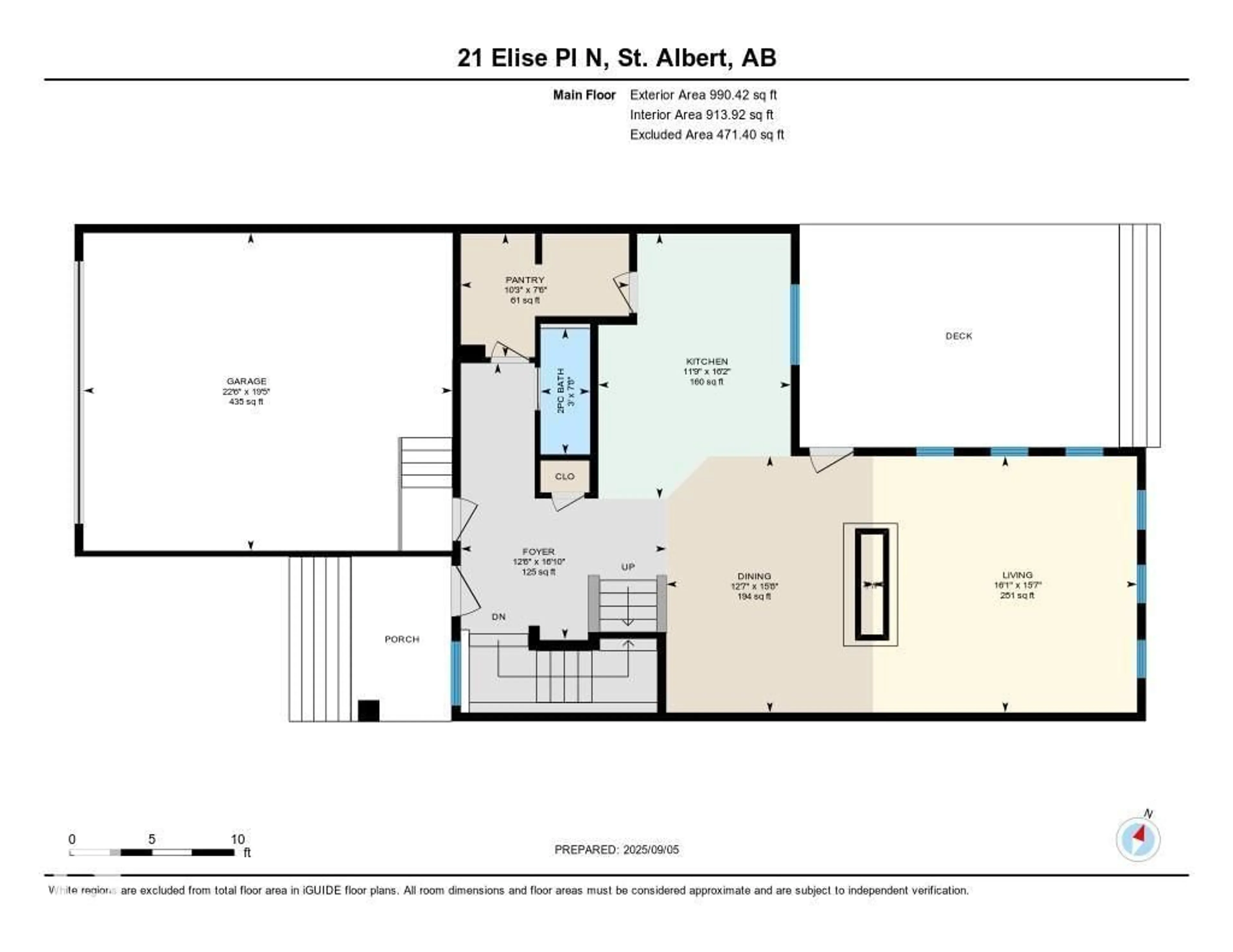 Floor plan for 21 ELISE PL, St. Albert Alberta T8N7P5