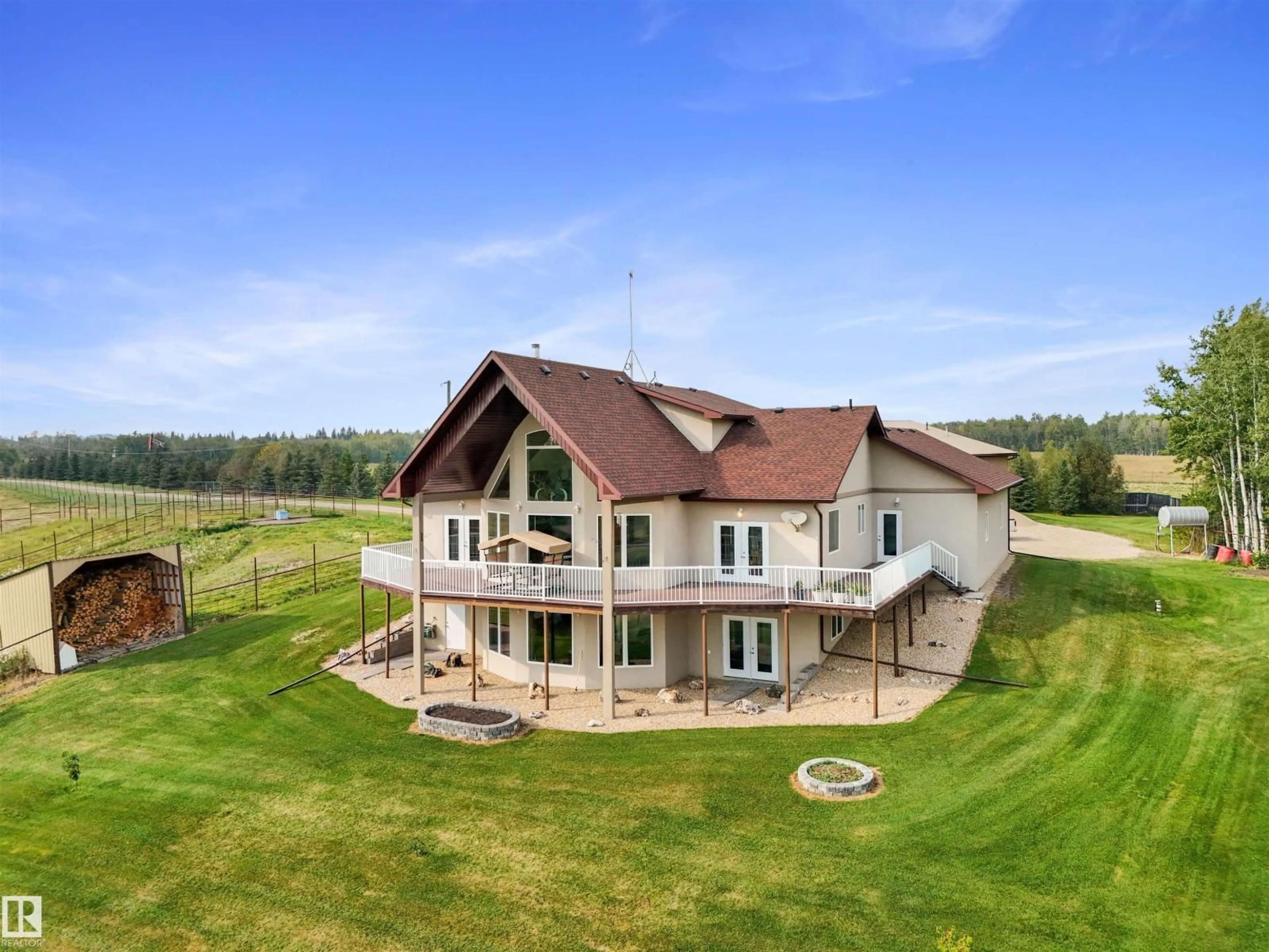 A pic from outside/outdoor area/front of a property/back of a property/a pic from drone, unknown for 49215 HWY 759, Rural Brazeau County Alberta T7A1R5