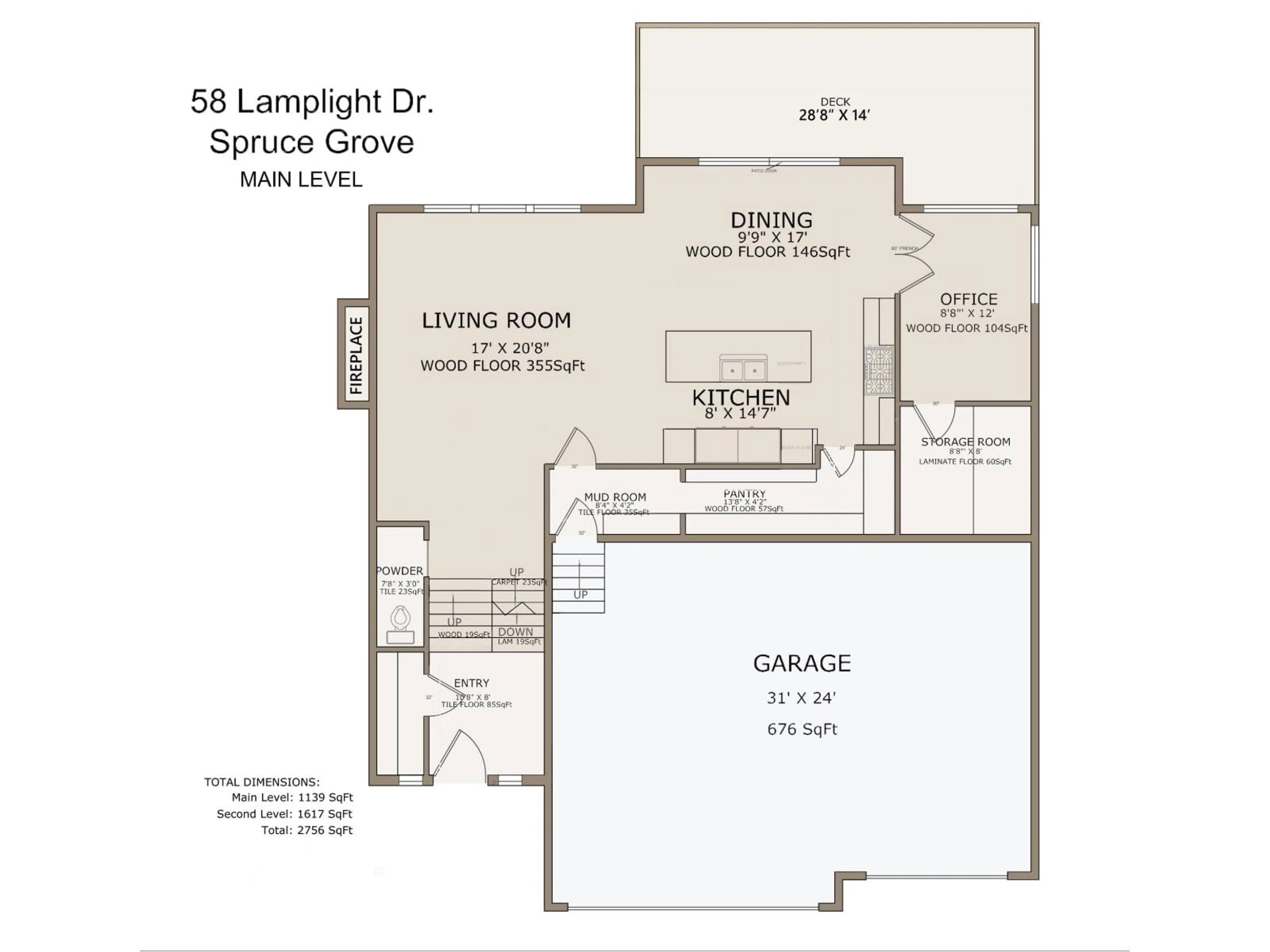 Floor plan for 58 LAMPLIGHT DR, Spruce Grove Alberta T7X0G8