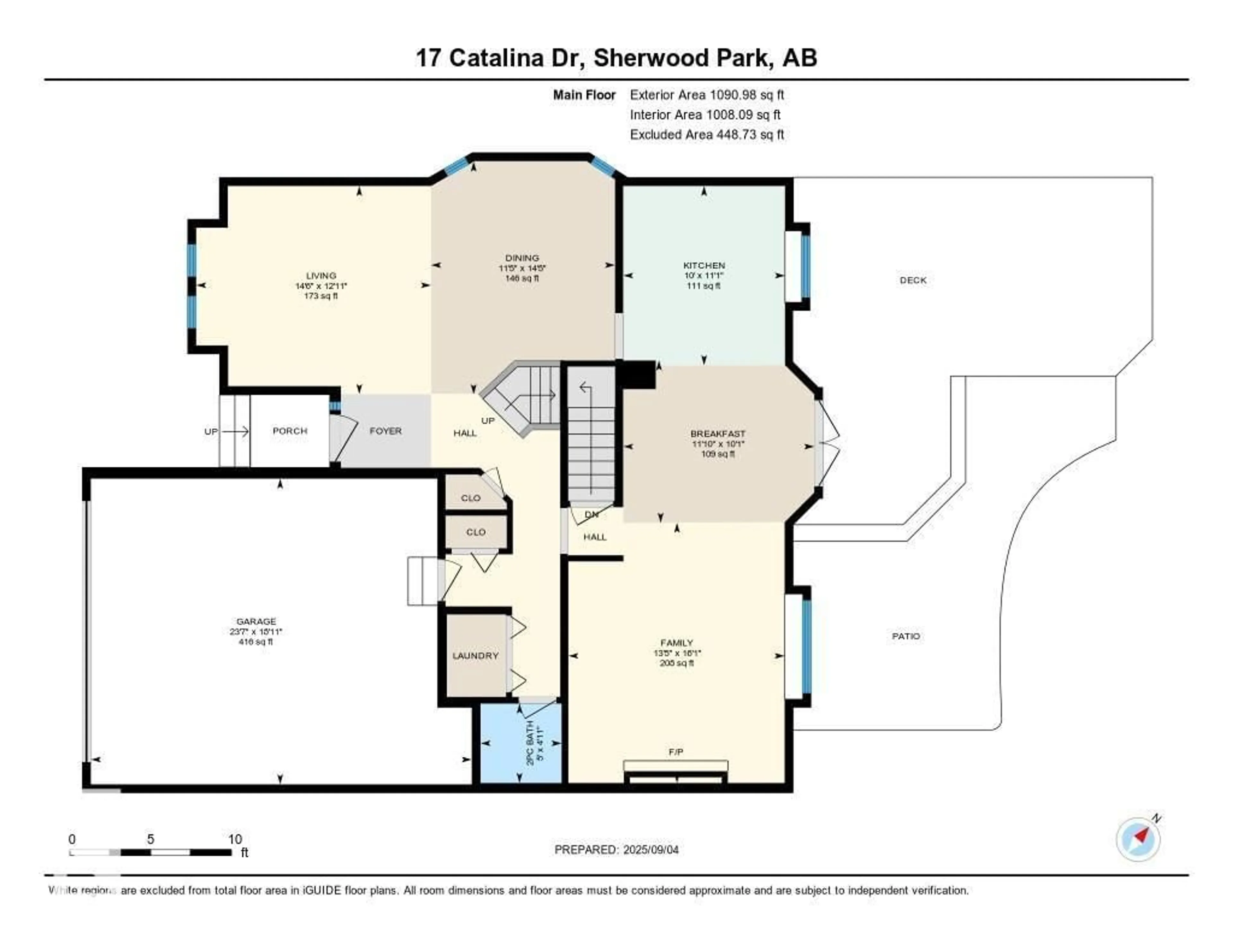 Floor plan for 17 CATALINA DR, Sherwood Park Alberta T8H1R2