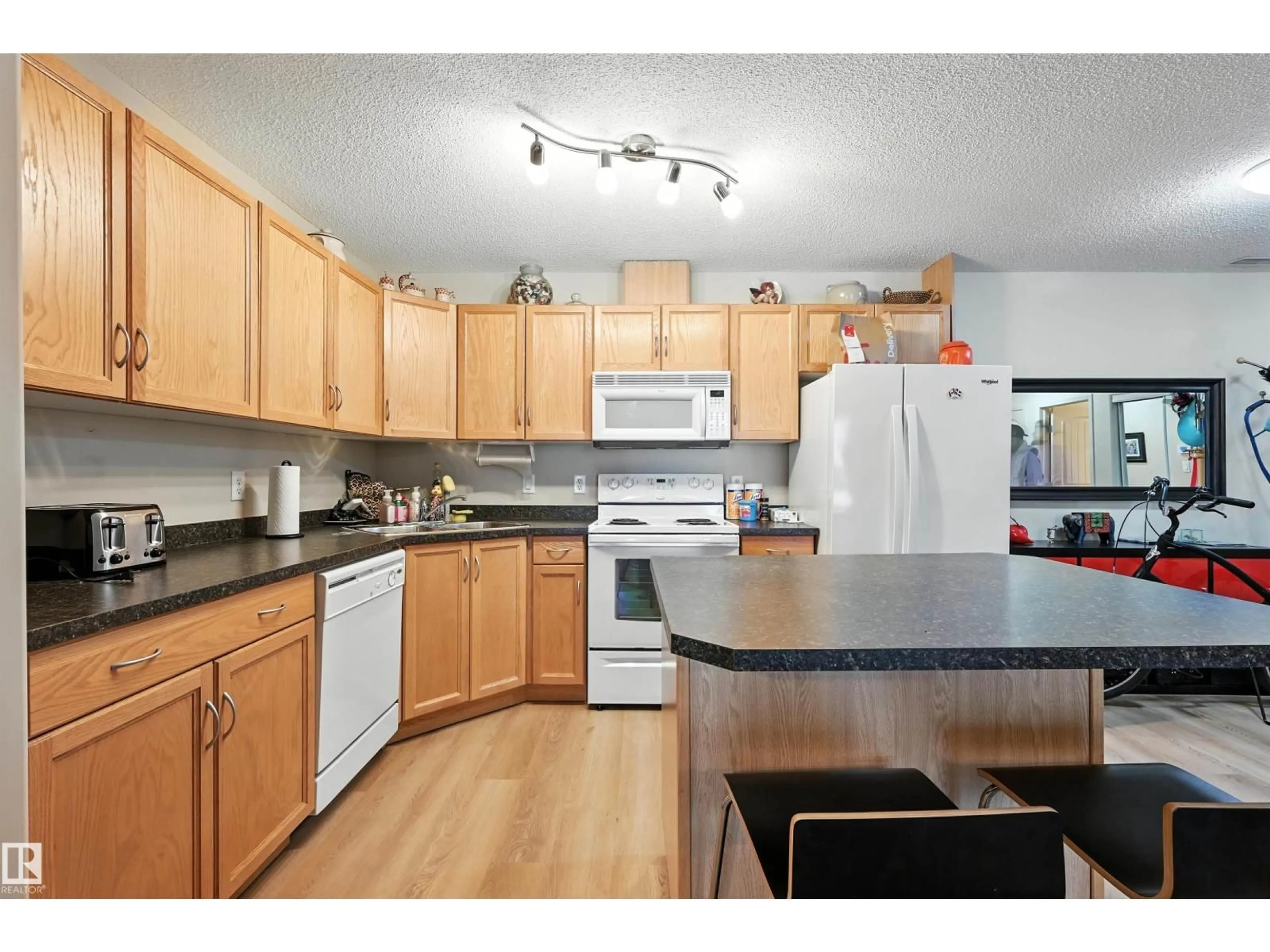 Standard kitchen, wood/laminate floor for #108 - 17407 99 AV, Edmonton Alberta T5T0W7