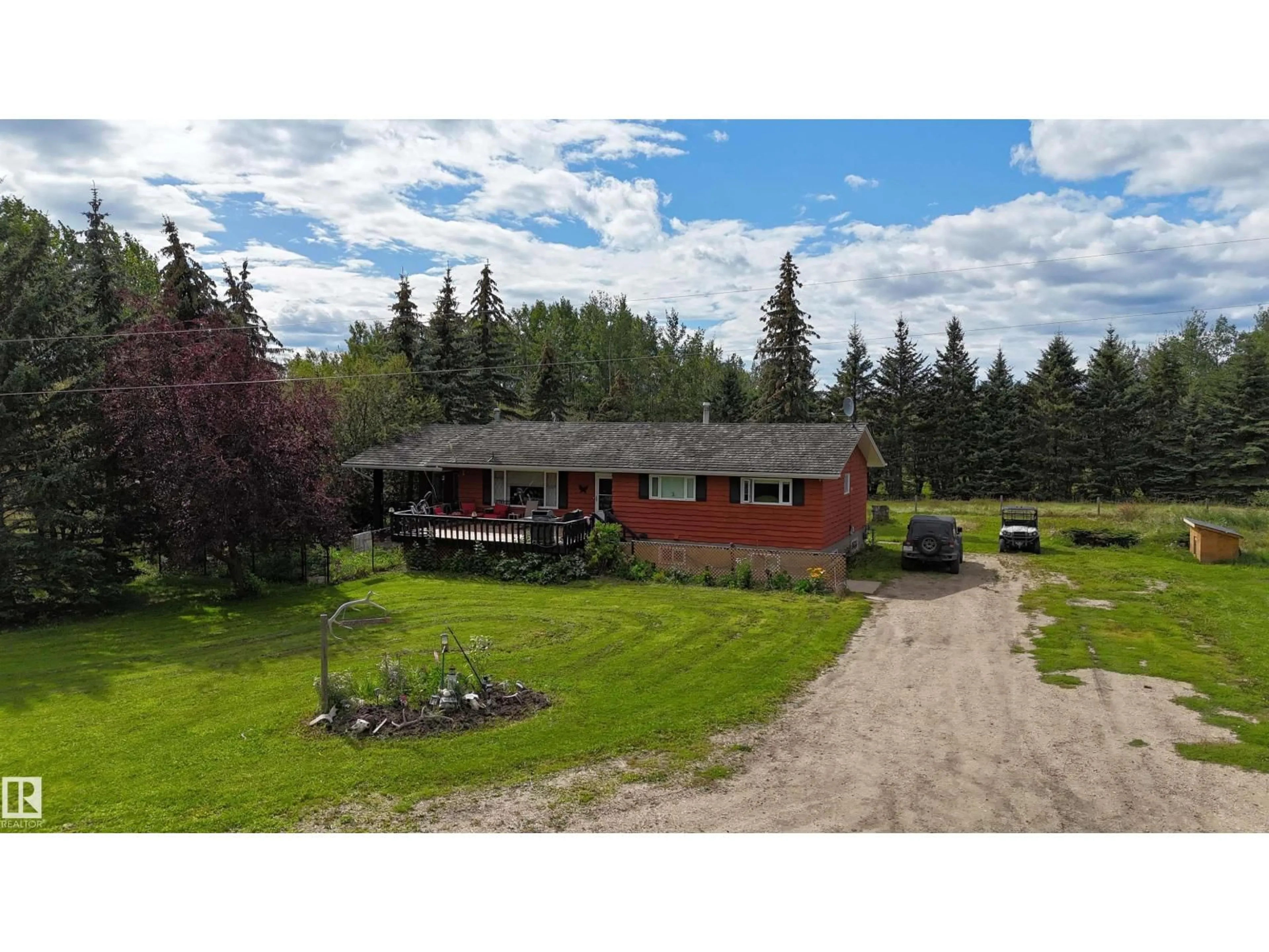 A pic from outside/outdoor area/front of a property/back of a property/a pic from drone, unknown for 7304 HWY 624, Rural Parkland County Alberta T7A1S7
