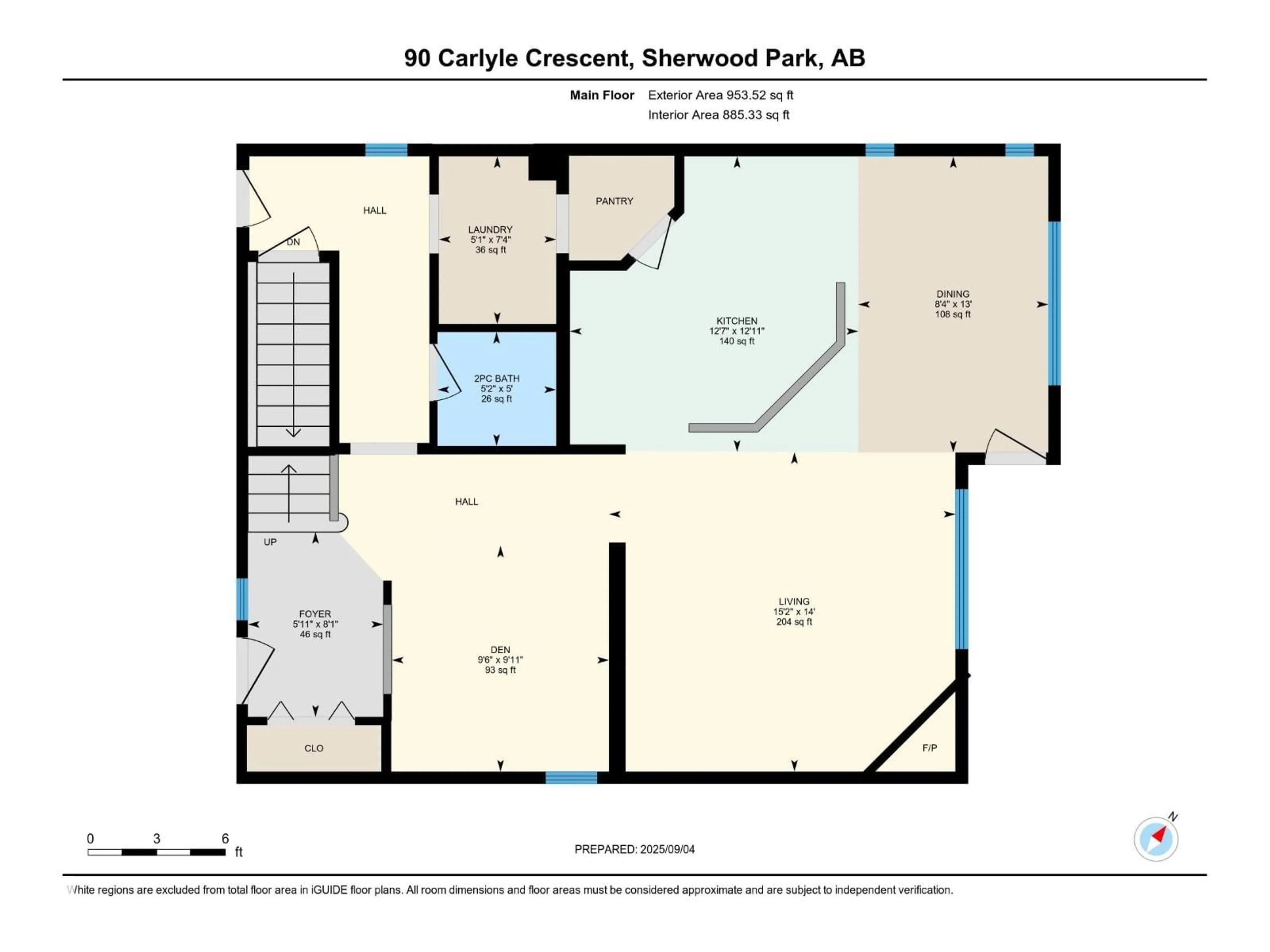 Floor plan for 90 CARLYLE CR, Sherwood Park Alberta T8H2T8