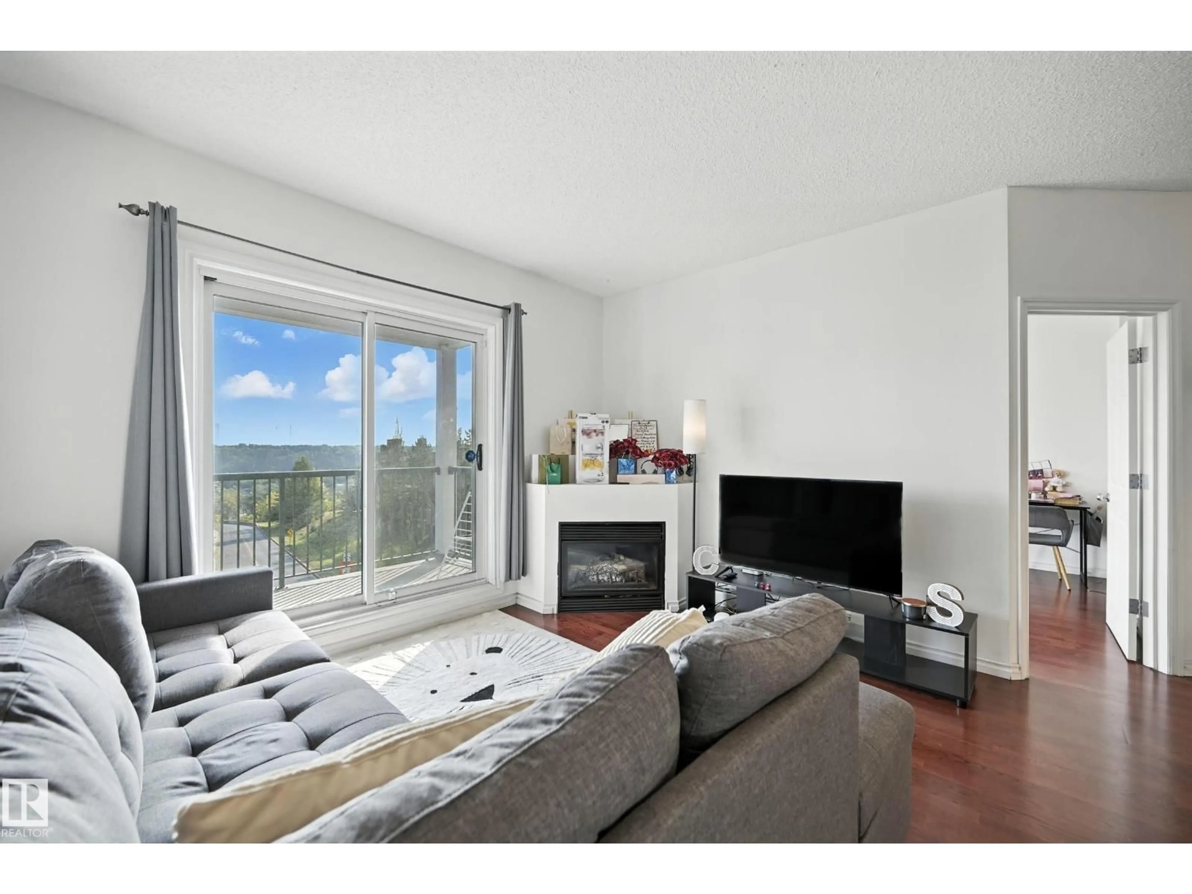 Living room with furniture, wood/laminate floor for #301 - 10118 95 ST, Edmonton Alberta T5J1R3