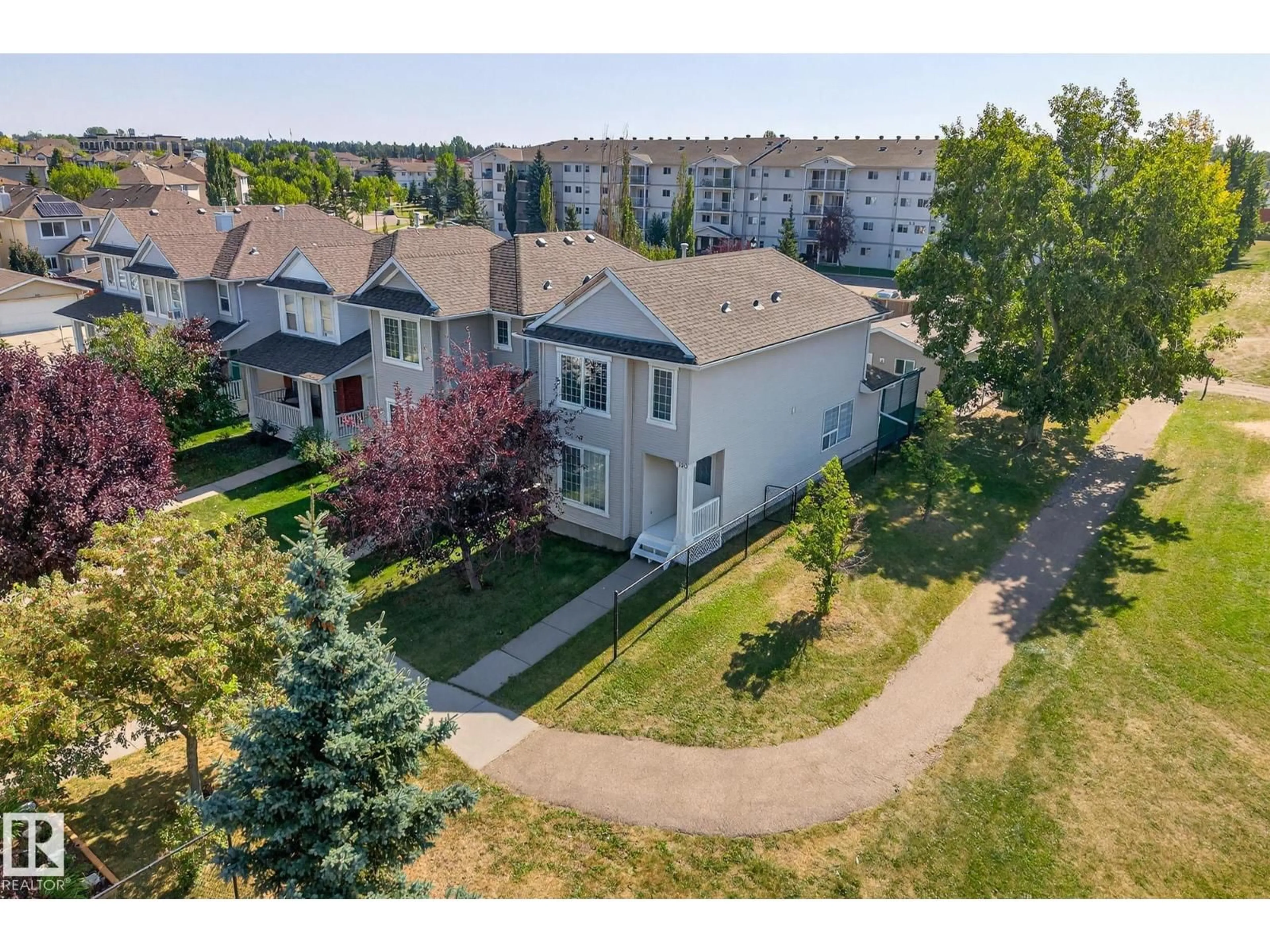 A pic from outside/outdoor area/front of a property/back of a property/a pic from drone, street for 100 BOTHWELL PL, Sherwood Park Alberta T8H2M6